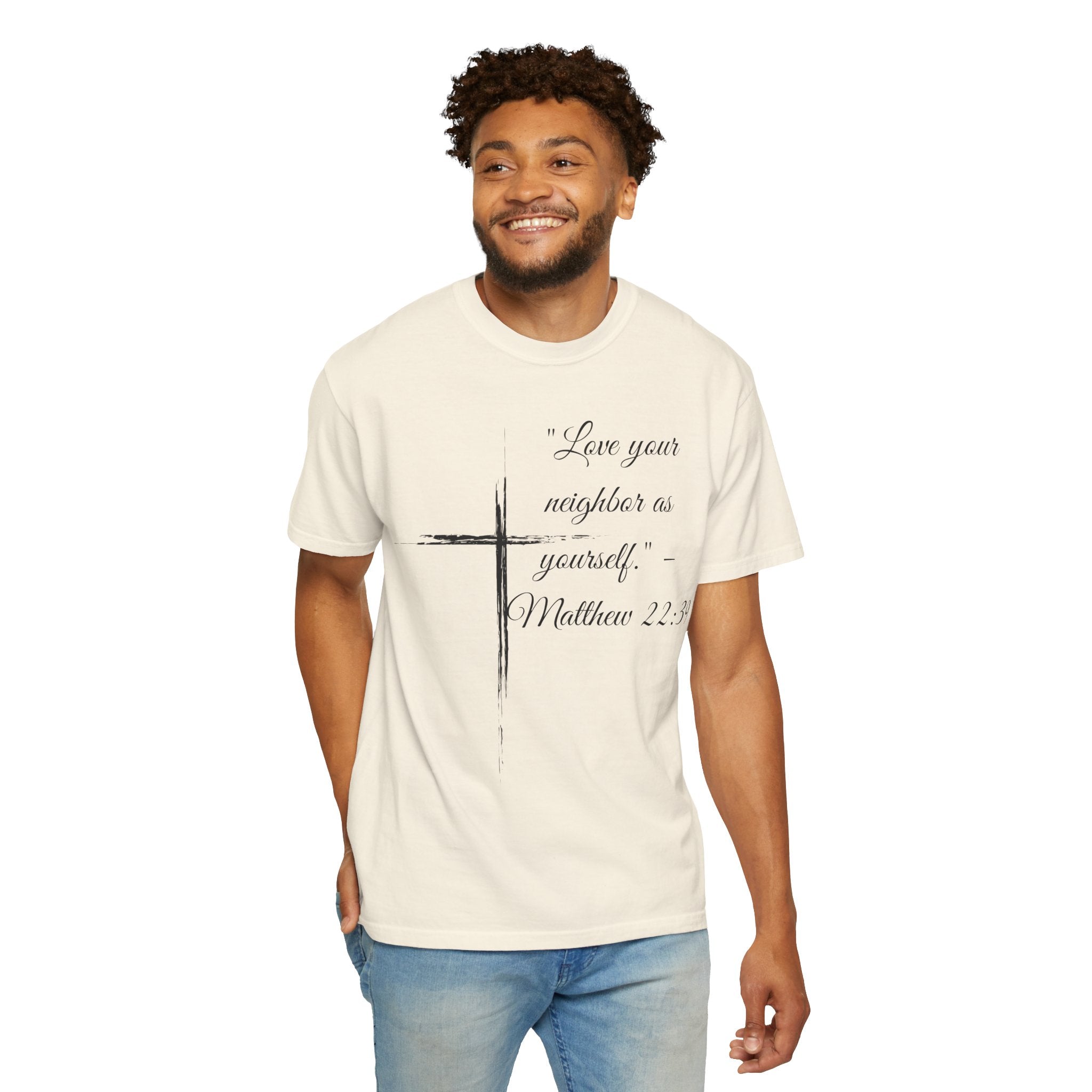 Garment-Dyed Faith T-Shirt, Inspirational Tee, Christian Apparel, Gift for Believers, Scripture Shirt