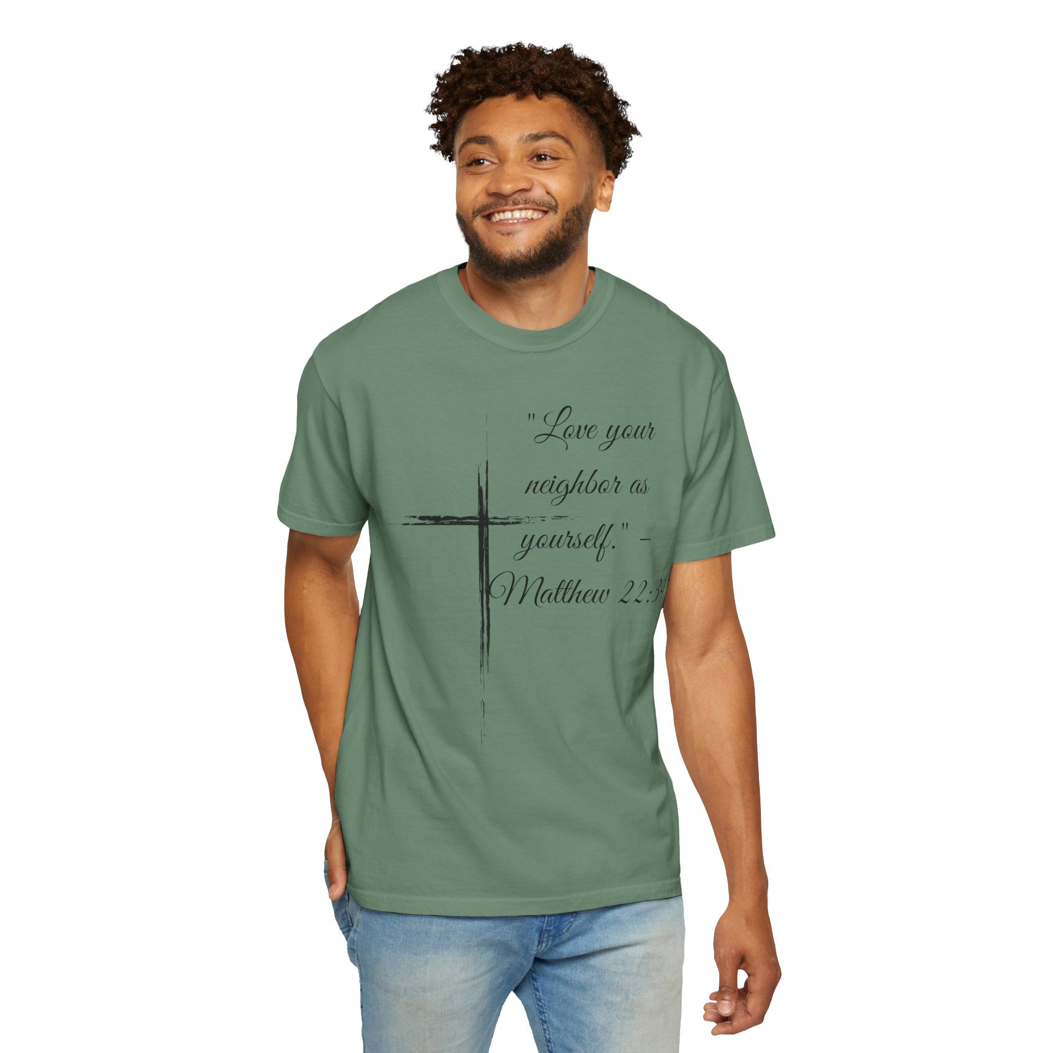 Garment-Dyed Faith T-Shirt, Inspirational Tee, Christian Apparel, Gift for Believers, Scripture Shirt