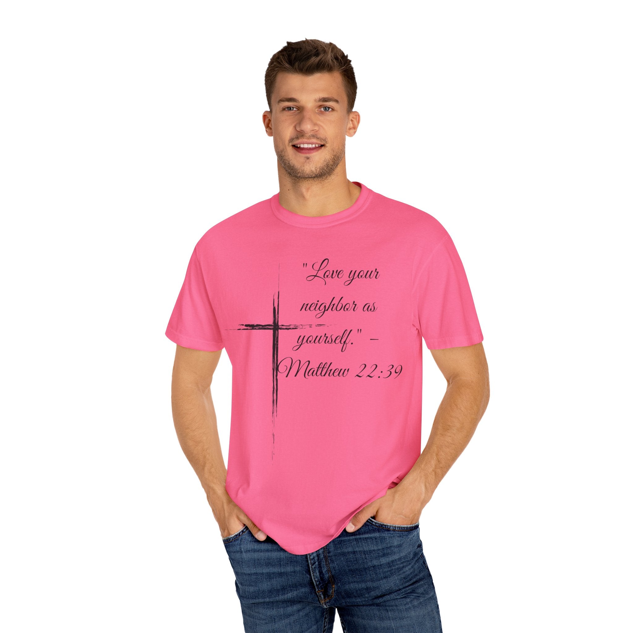Garment-Dyed Faith T-Shirt, Inspirational Tee, Christian Apparel, Gift for Believers, Scripture Shirt