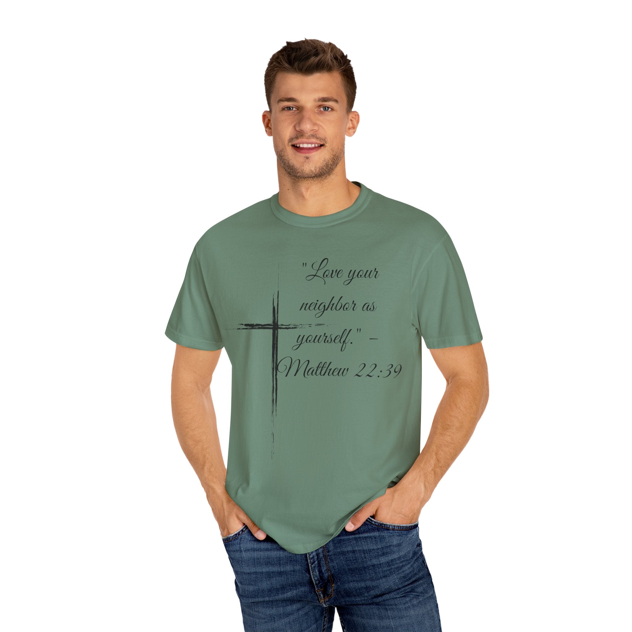Garment-Dyed Faith T-Shirt, Inspirational Tee, Christian Apparel, Gift for Believers, Scripture Shirt