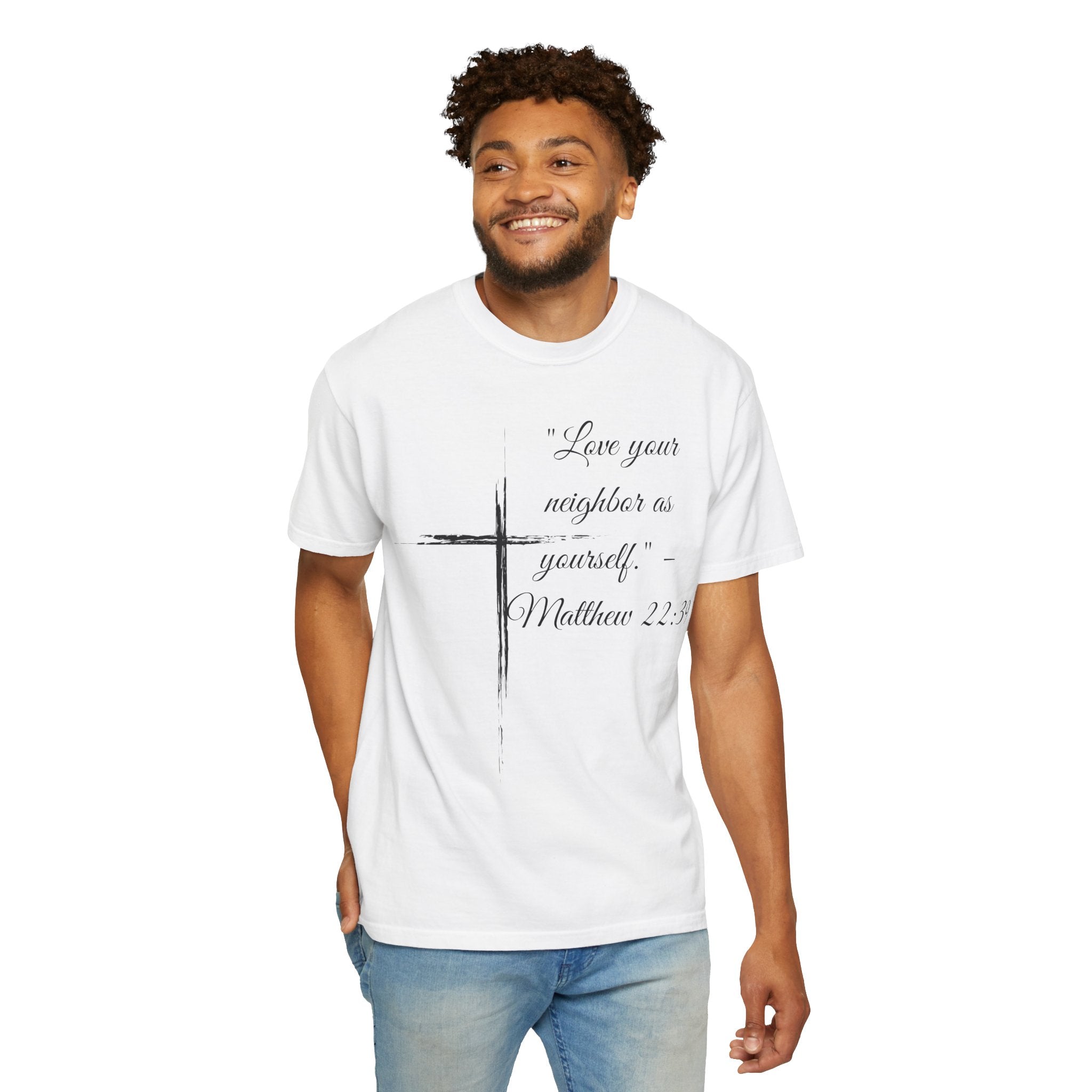 Garment-Dyed Faith T-Shirt, Inspirational Tee, Christian Apparel, Gift for Believers, Scripture Shirt