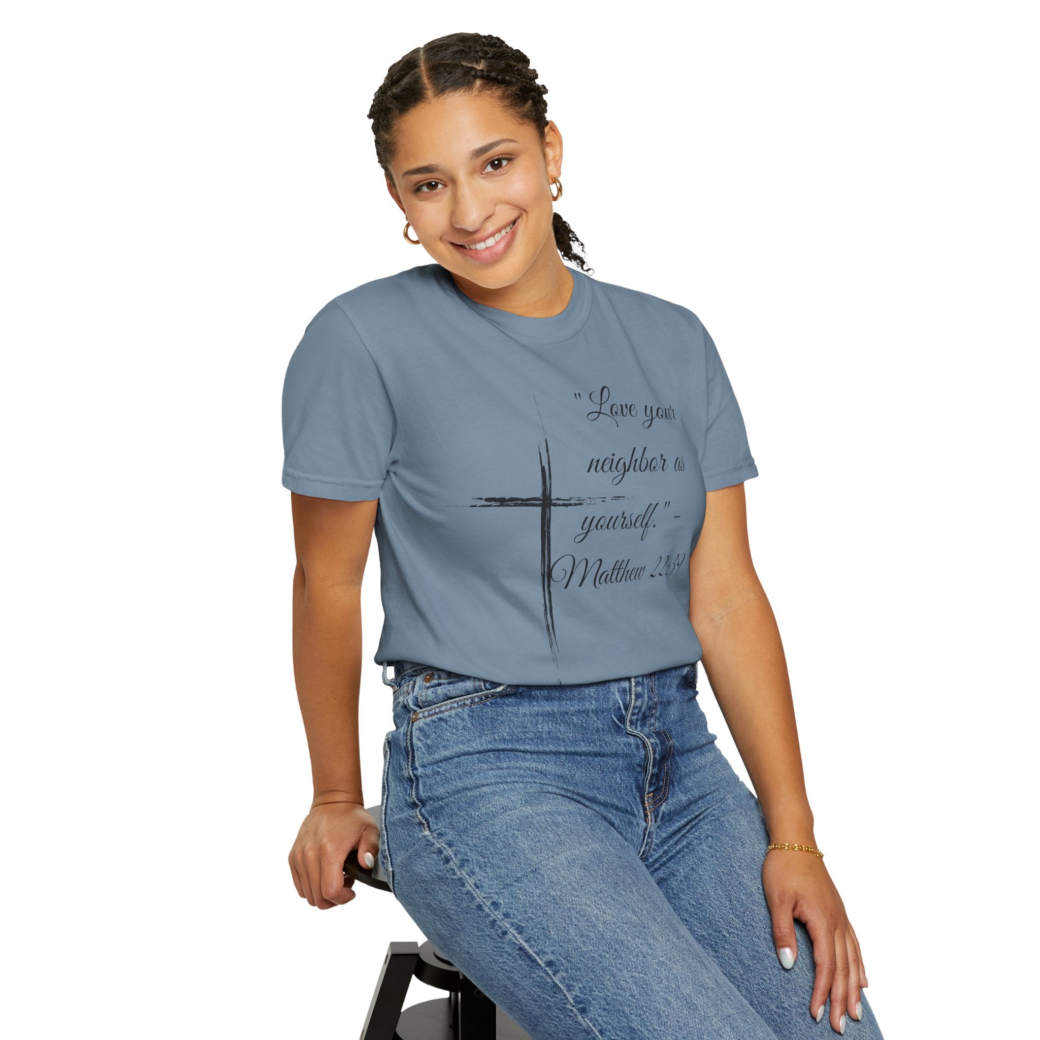 Garment-Dyed Faith T-Shirt, Inspirational Tee, Christian Apparel, Gift for Believers, Scripture Shirt