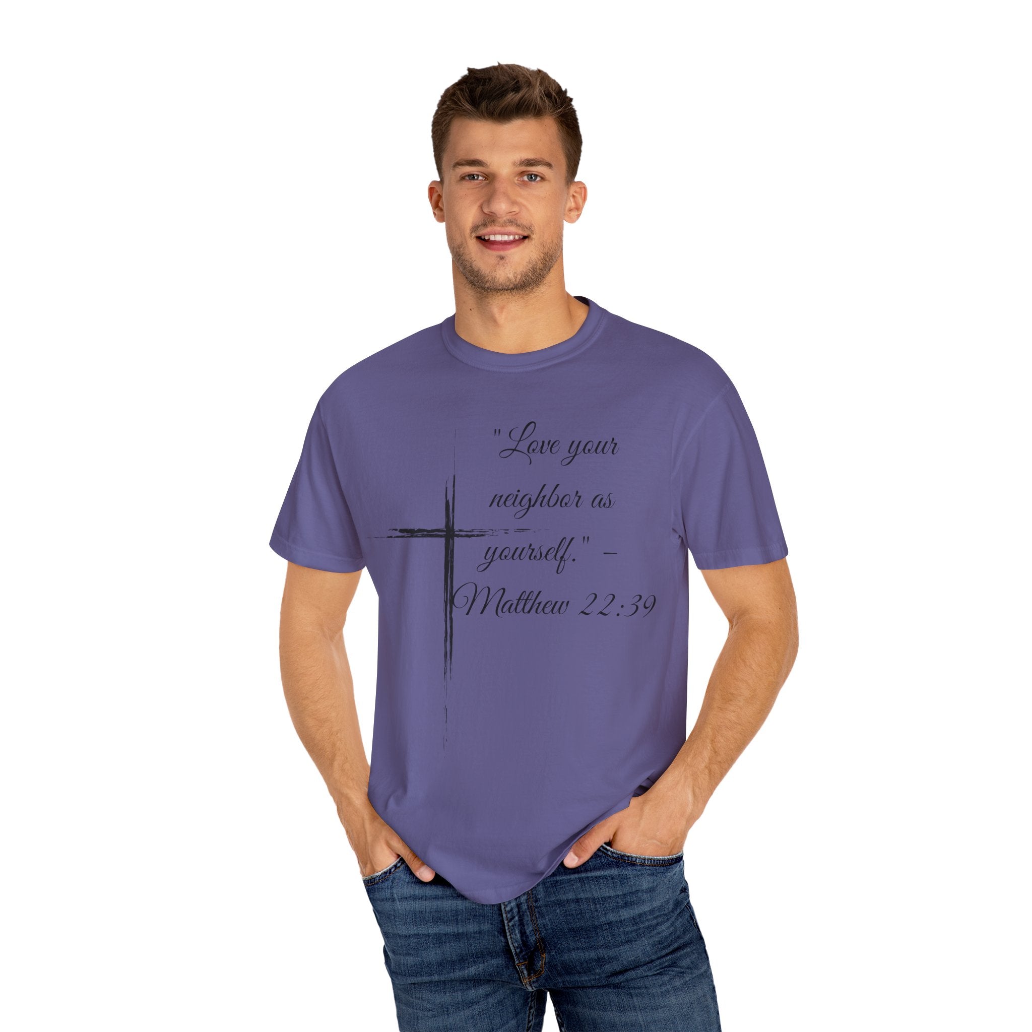 Garment-Dyed Faith T-Shirt, Inspirational Tee, Christian Apparel, Gift for Believers, Scripture Shirt
