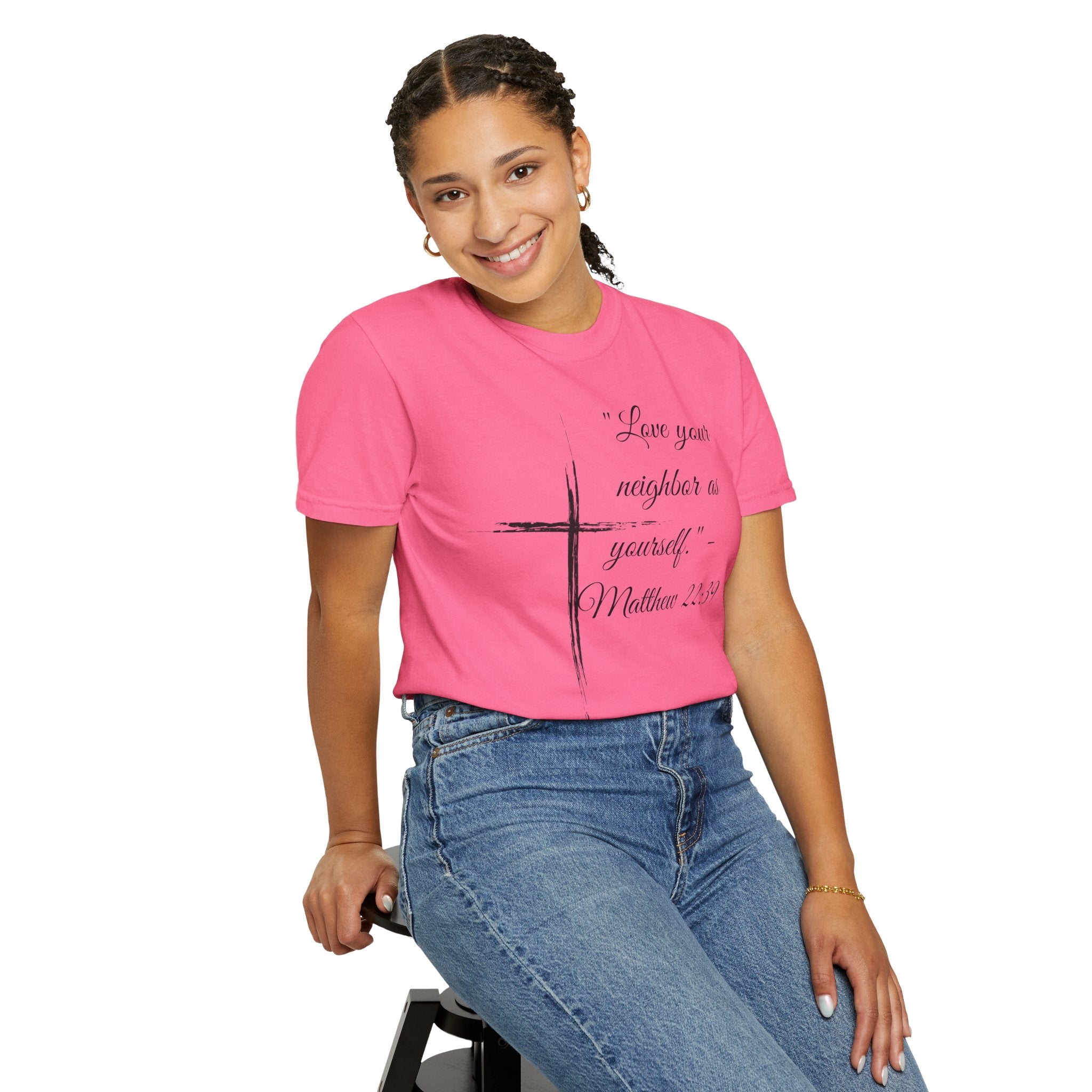 Garment-Dyed Faith T-Shirt, Inspirational Tee, Christian Apparel, Gift for Believers, Scripture Shirt