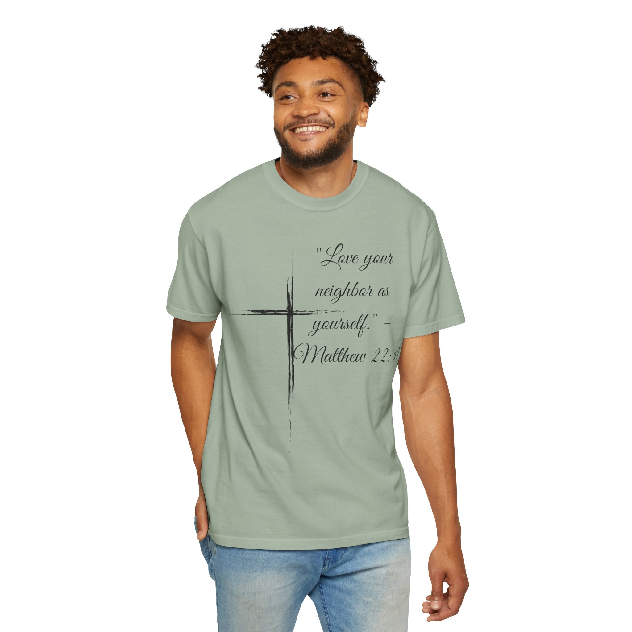 Garment-Dyed Faith T-Shirt, Inspirational Tee, Christian Apparel, Gift for Believers, Scripture Shirt