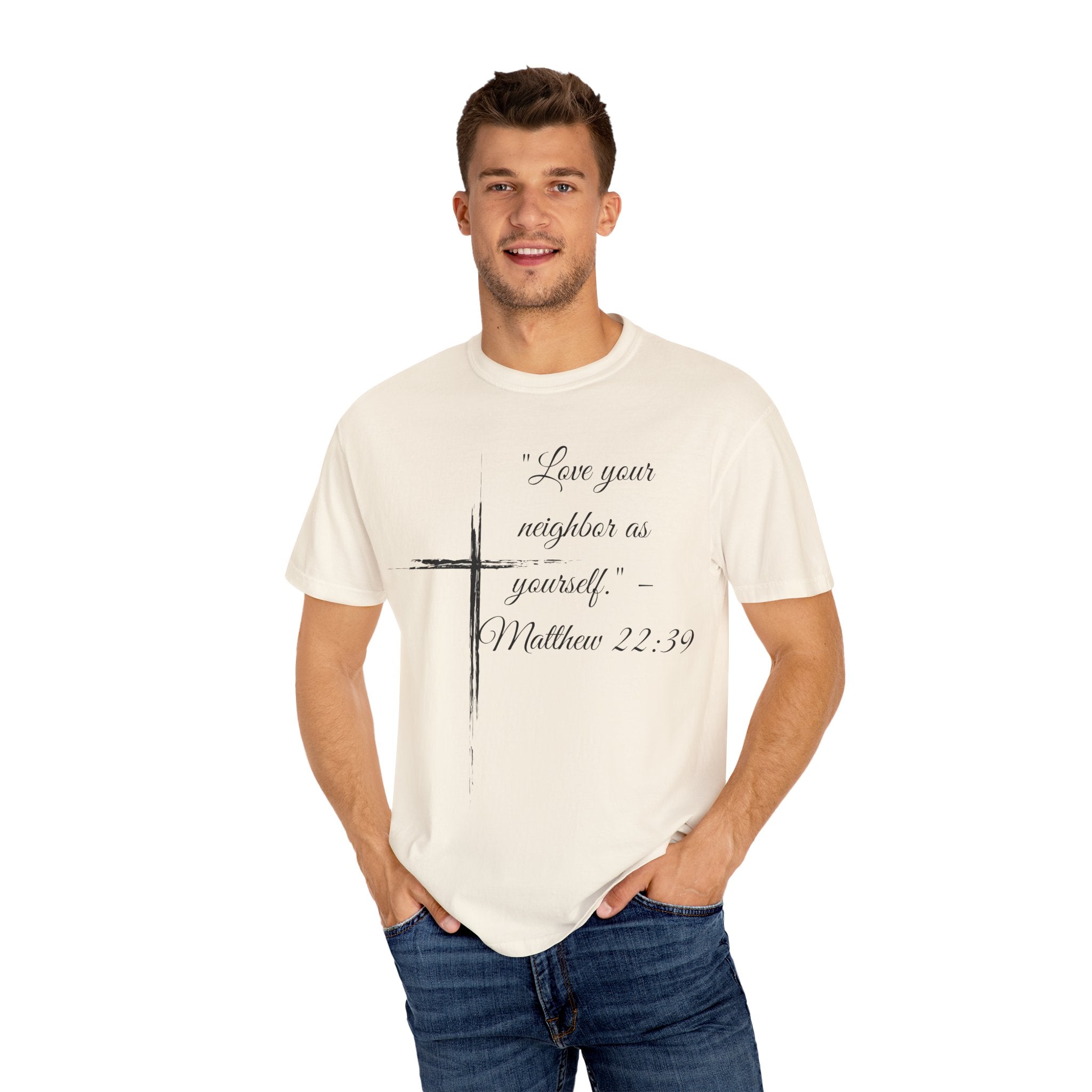 Garment-Dyed Faith T-Shirt, Inspirational Tee, Christian Apparel, Gift for Believers, Scripture Shirt