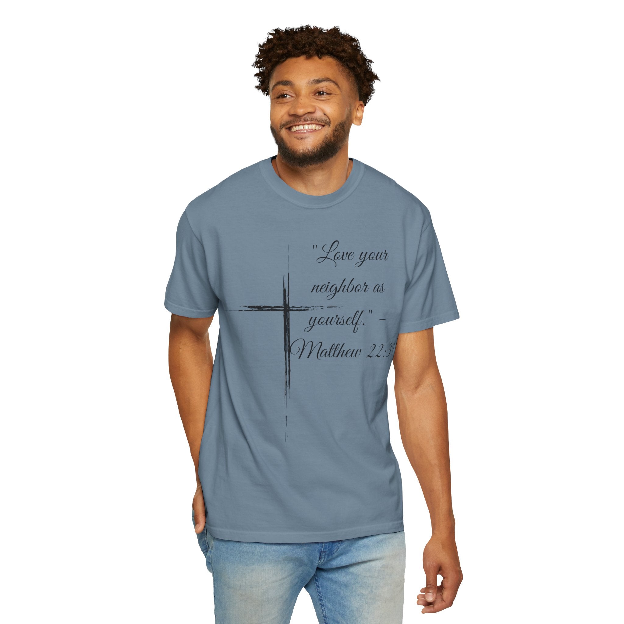 Garment-Dyed Faith T-Shirt, Inspirational Tee, Christian Apparel, Gift for Believers, Scripture Shirt
