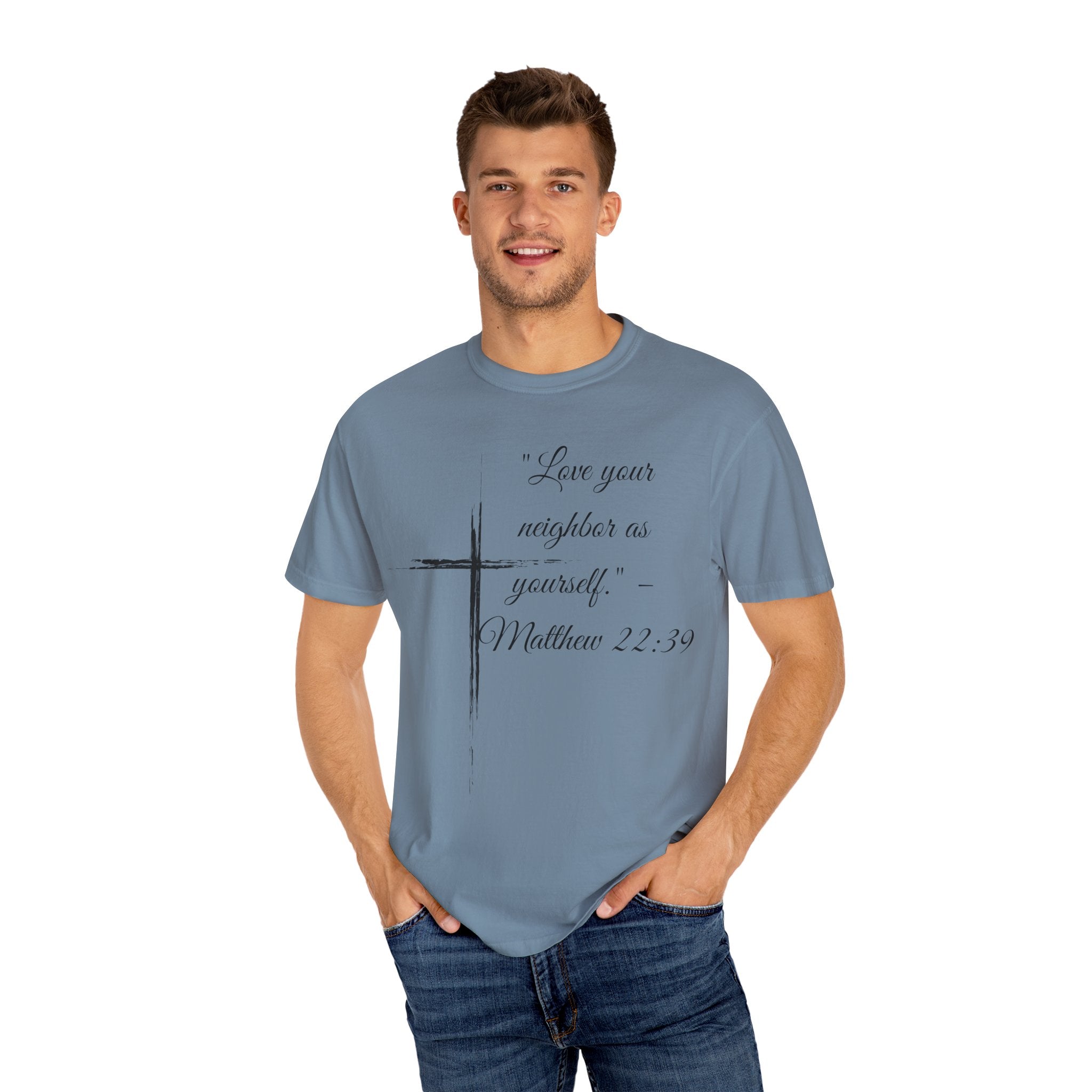 Garment-Dyed Faith T-Shirt, Inspirational Tee, Christian Apparel, Gift for Believers, Scripture Shirt