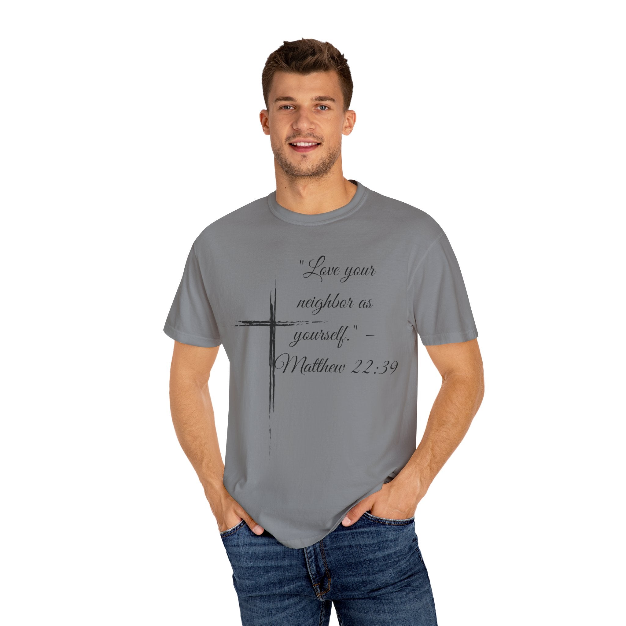 Garment-Dyed Faith T-Shirt, Inspirational Tee, Christian Apparel, Gift for Believers, Scripture Shirt