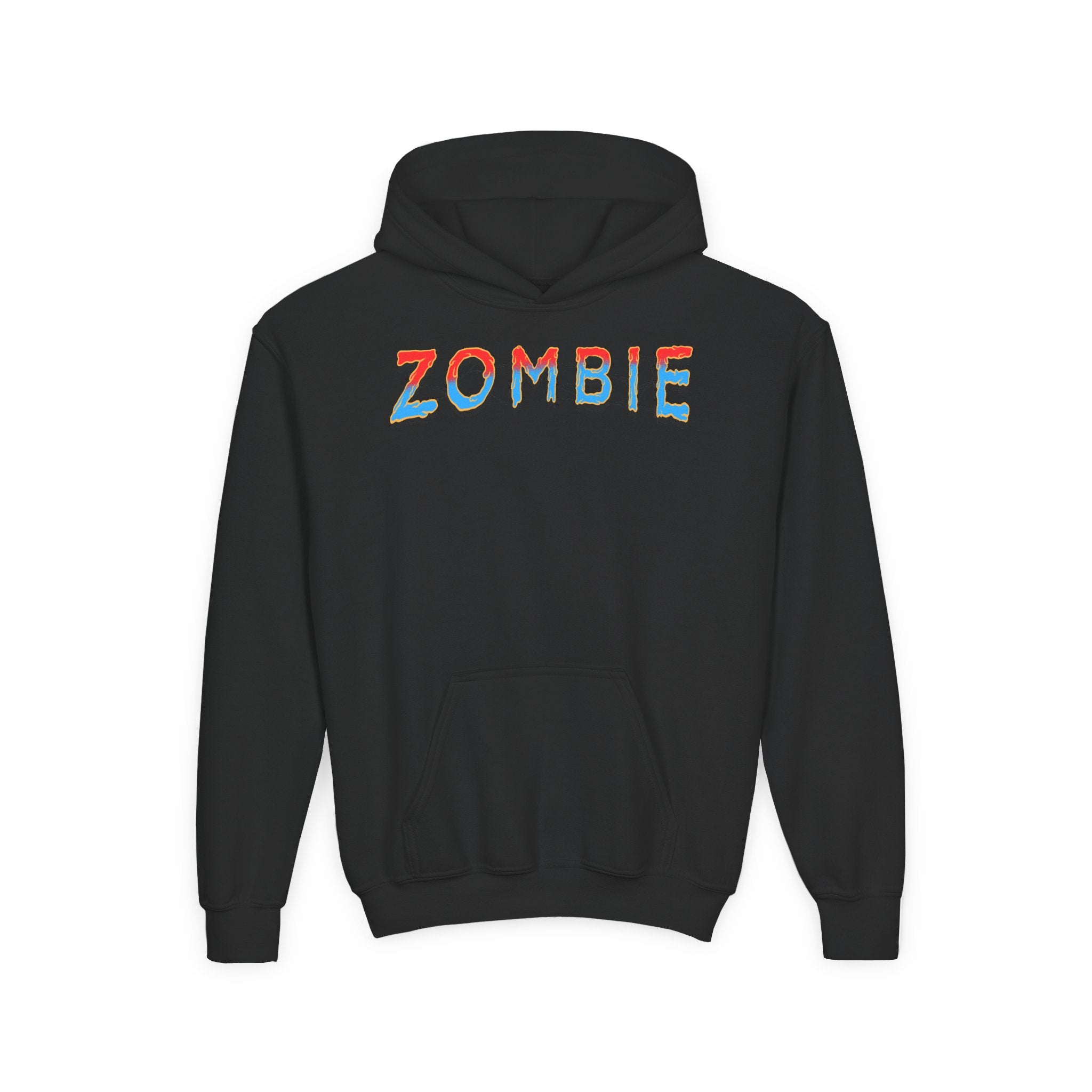 Youth Zombie Hoodie, Fun Halloween Sweatshirt, Cool Costume Apparel, Kids Graphic Hoodie, Gift for Halloween, Scary Cartoon Hoodie