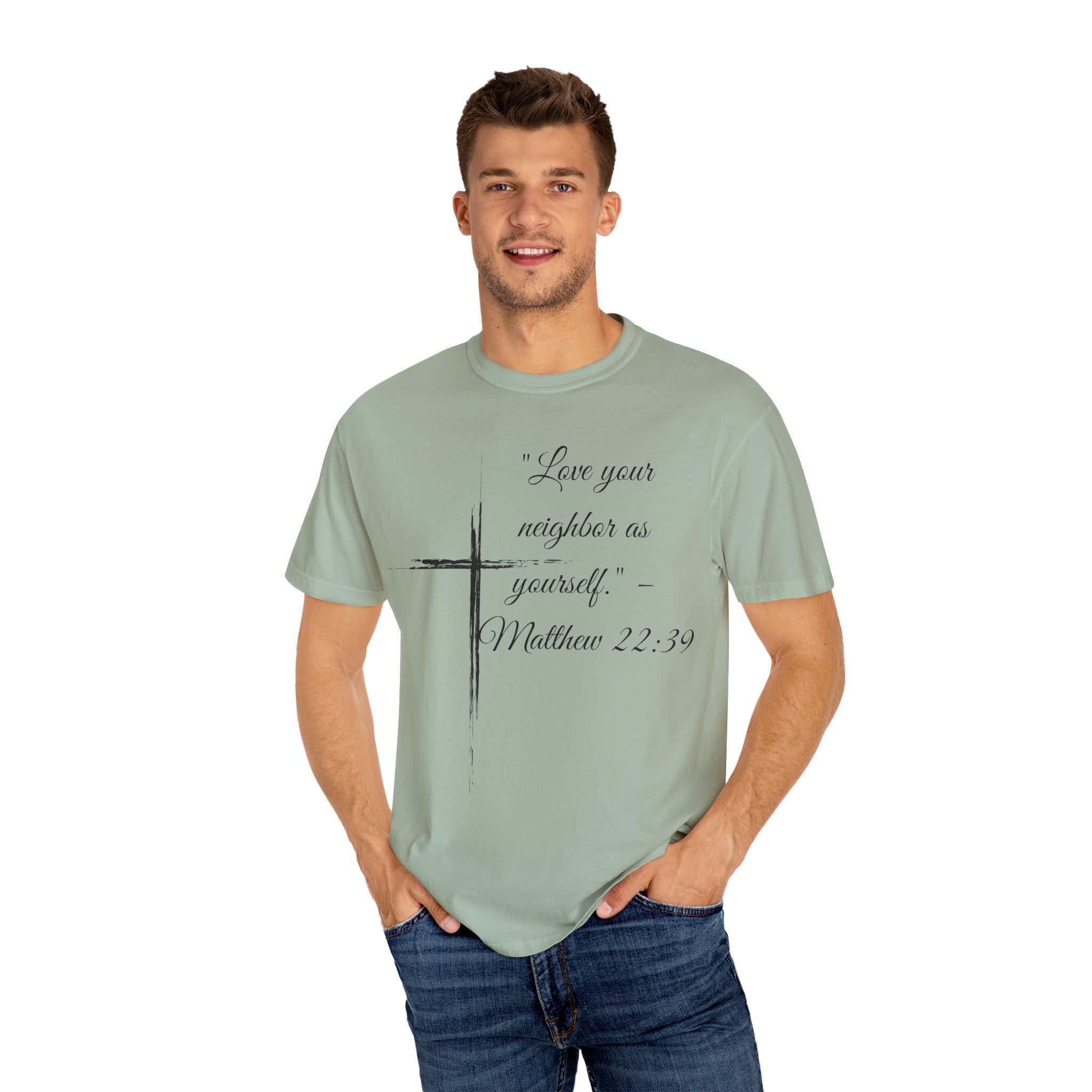 Garment-Dyed Faith T-Shirt, Inspirational Tee, Christian Apparel, Gift for Believers, Scripture Shirt