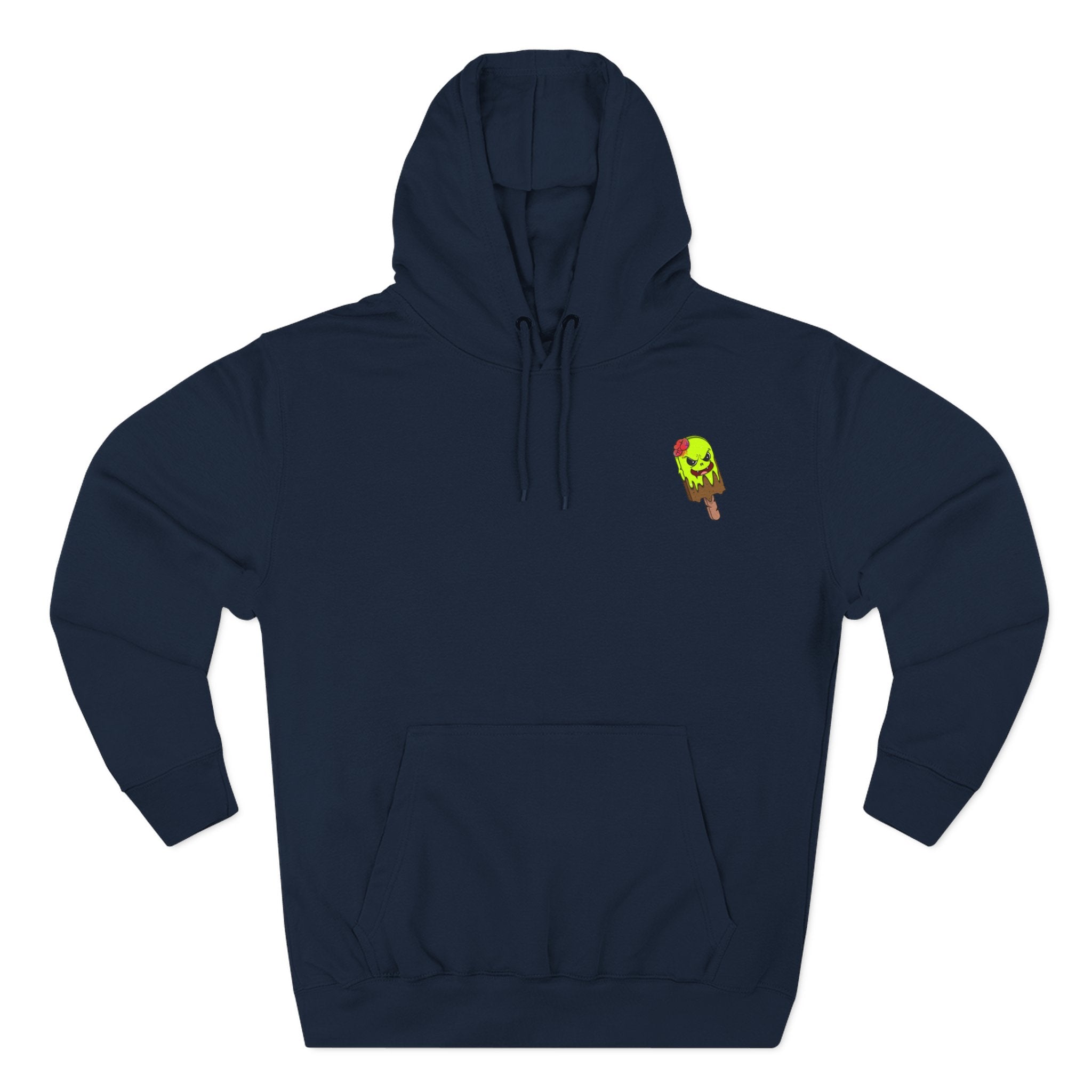 Zombie Hand Three-Panel Fleece Hoodie, Halloween Apparel, Graphic Hoodie, Unisex Sweatshirt, Fun Gift for Friends