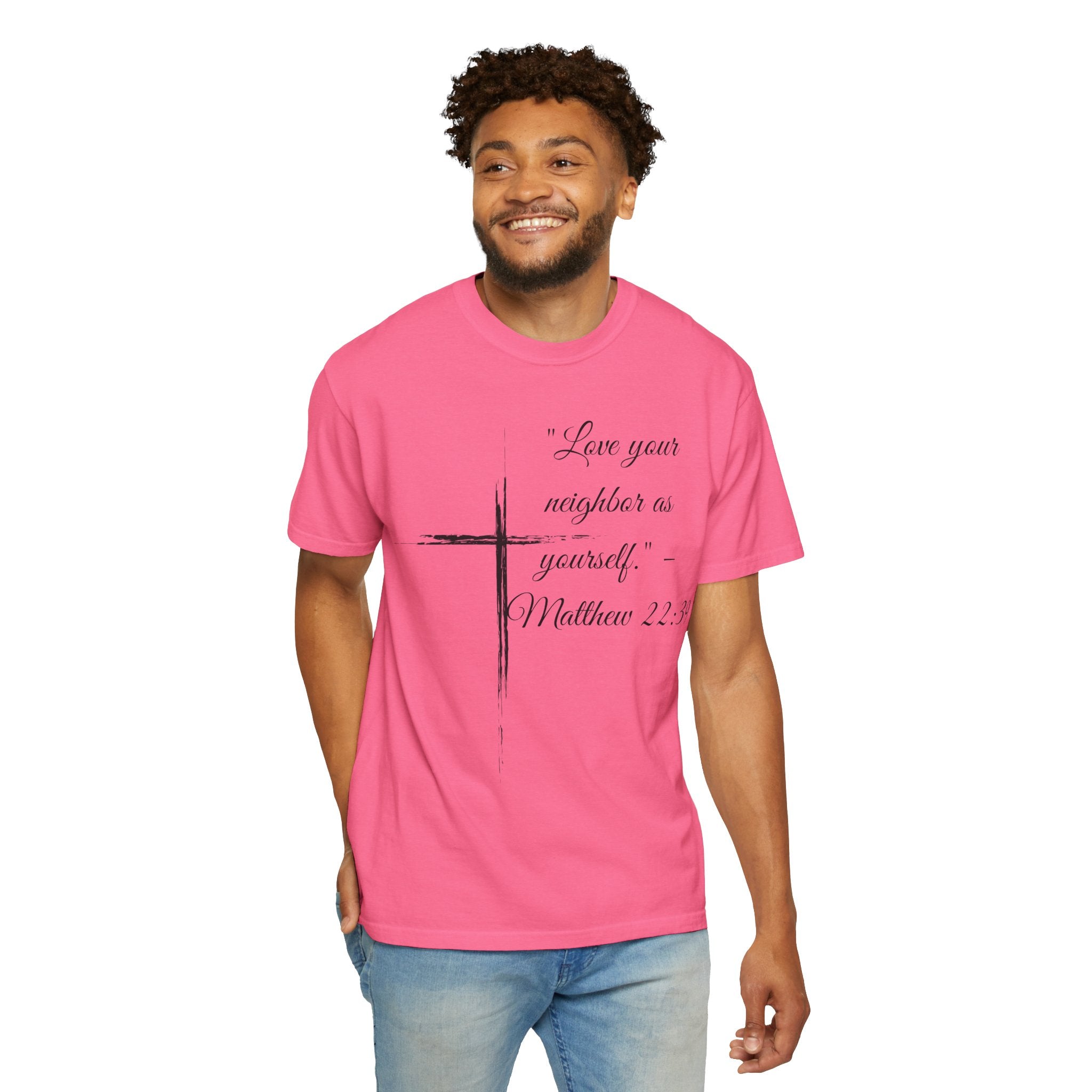 Garment-Dyed Faith T-Shirt, Inspirational Tee, Christian Apparel, Gift for Believers, Scripture Shirt