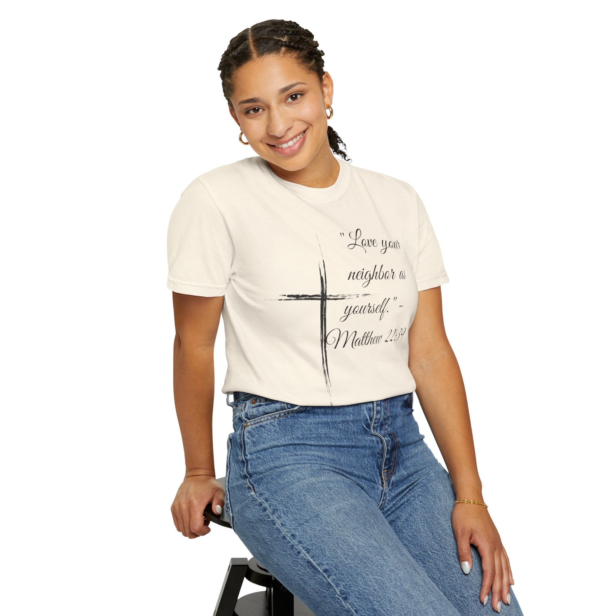 Garment-Dyed Faith T-Shirt, Inspirational Tee, Christian Apparel, Gift for Believers, Scripture Shirt