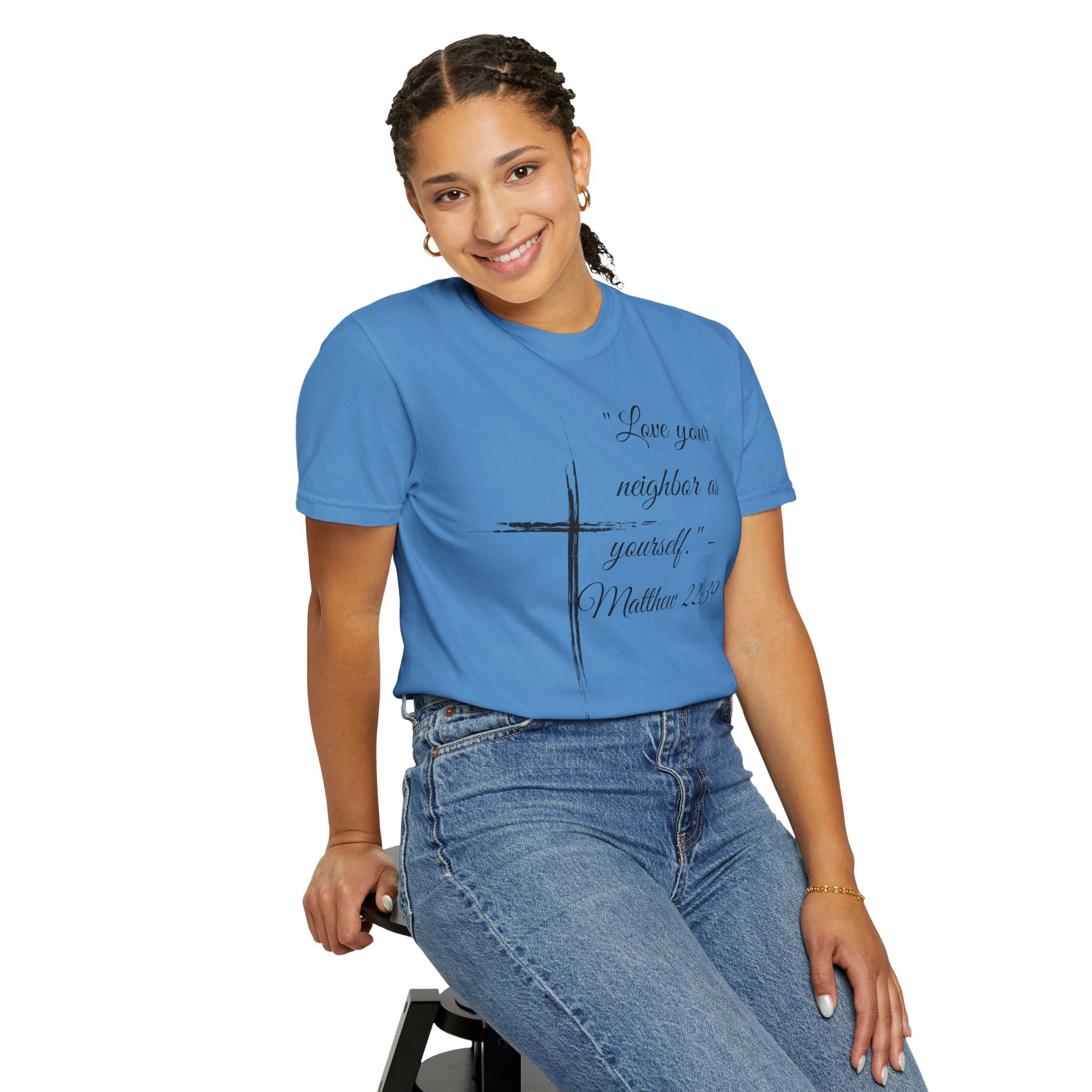 Garment-Dyed Faith T-Shirt, Inspirational Tee, Christian Apparel, Gift for Believers, Scripture Shirt