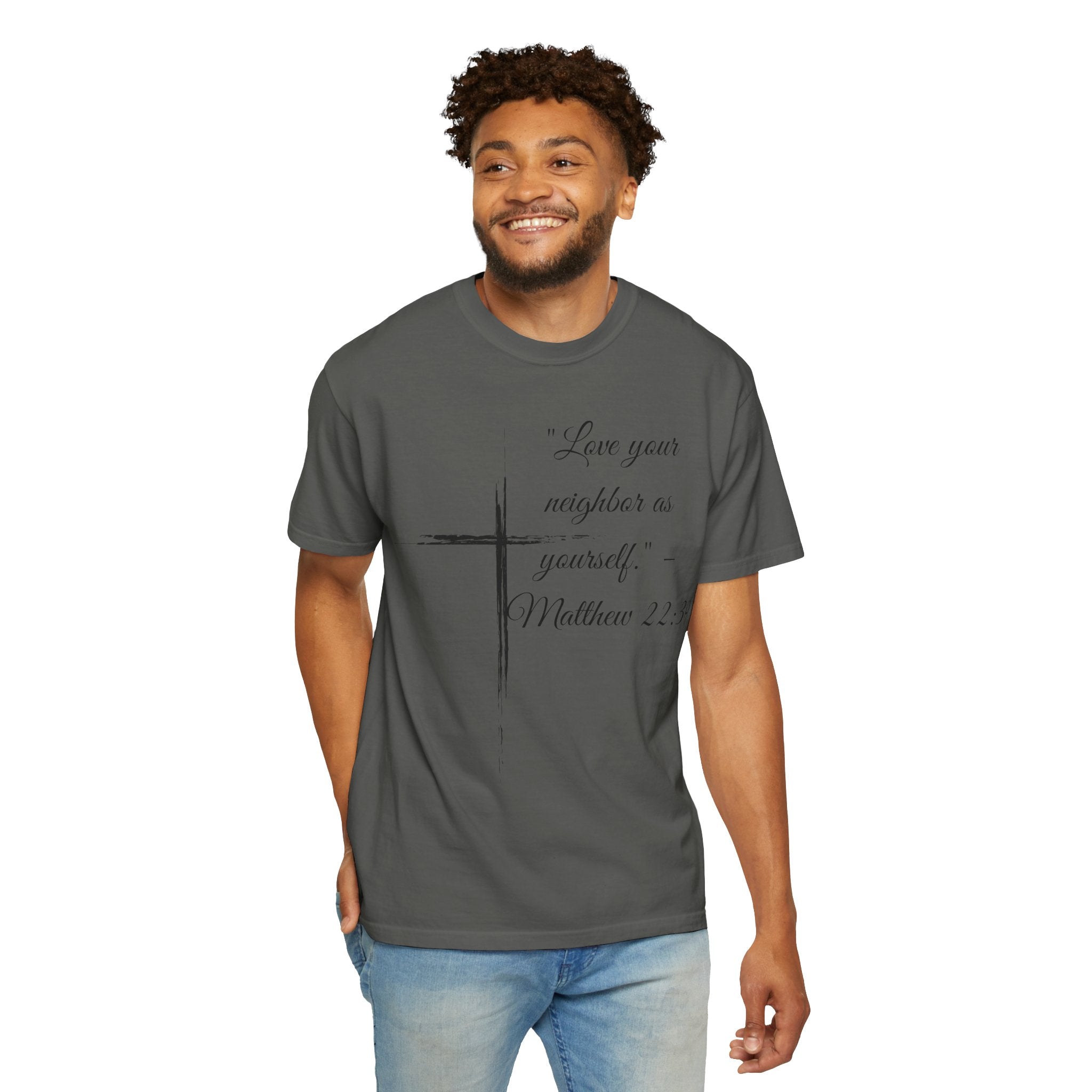 Garment-Dyed Faith T-Shirt, Inspirational Tee, Christian Apparel, Gift for Believers, Scripture Shirt