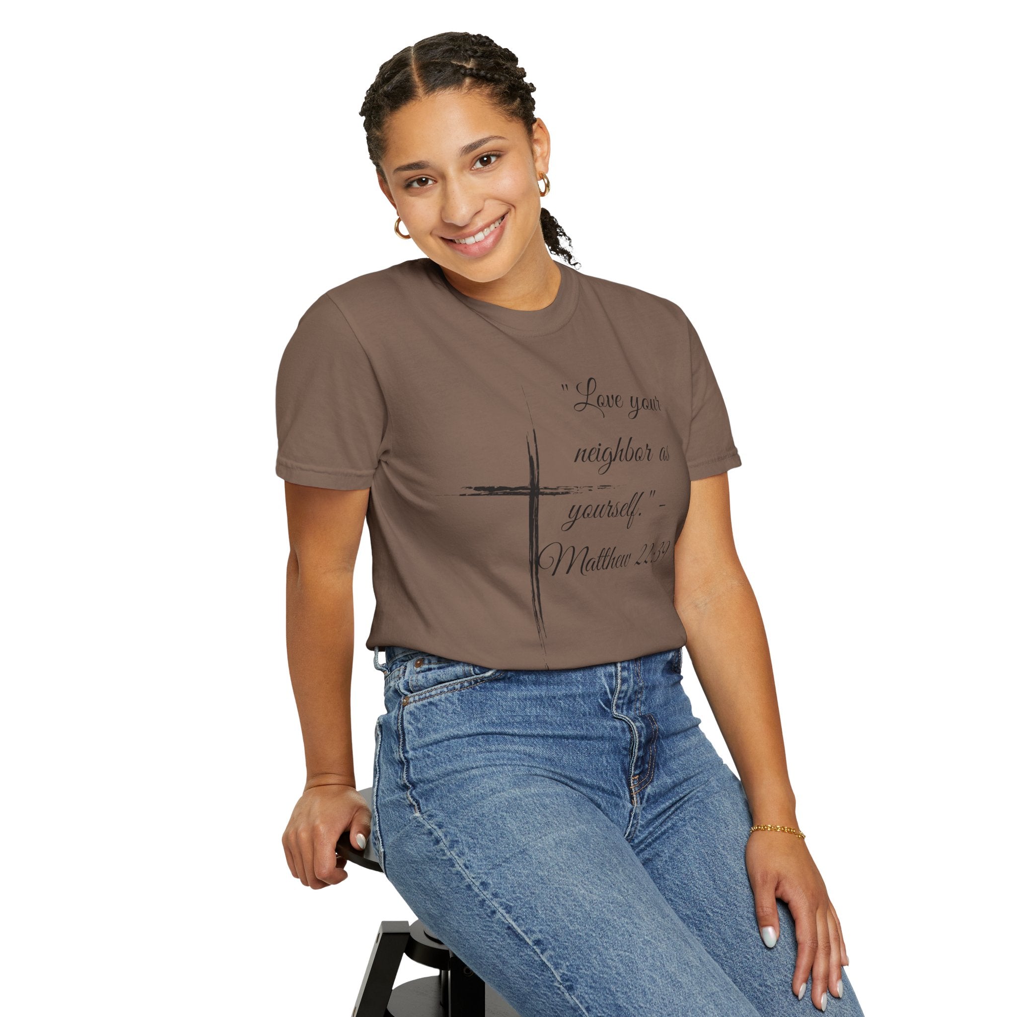 Garment-Dyed Faith T-Shirt, Inspirational Tee, Christian Apparel, Gift for Believers, Scripture Shirt