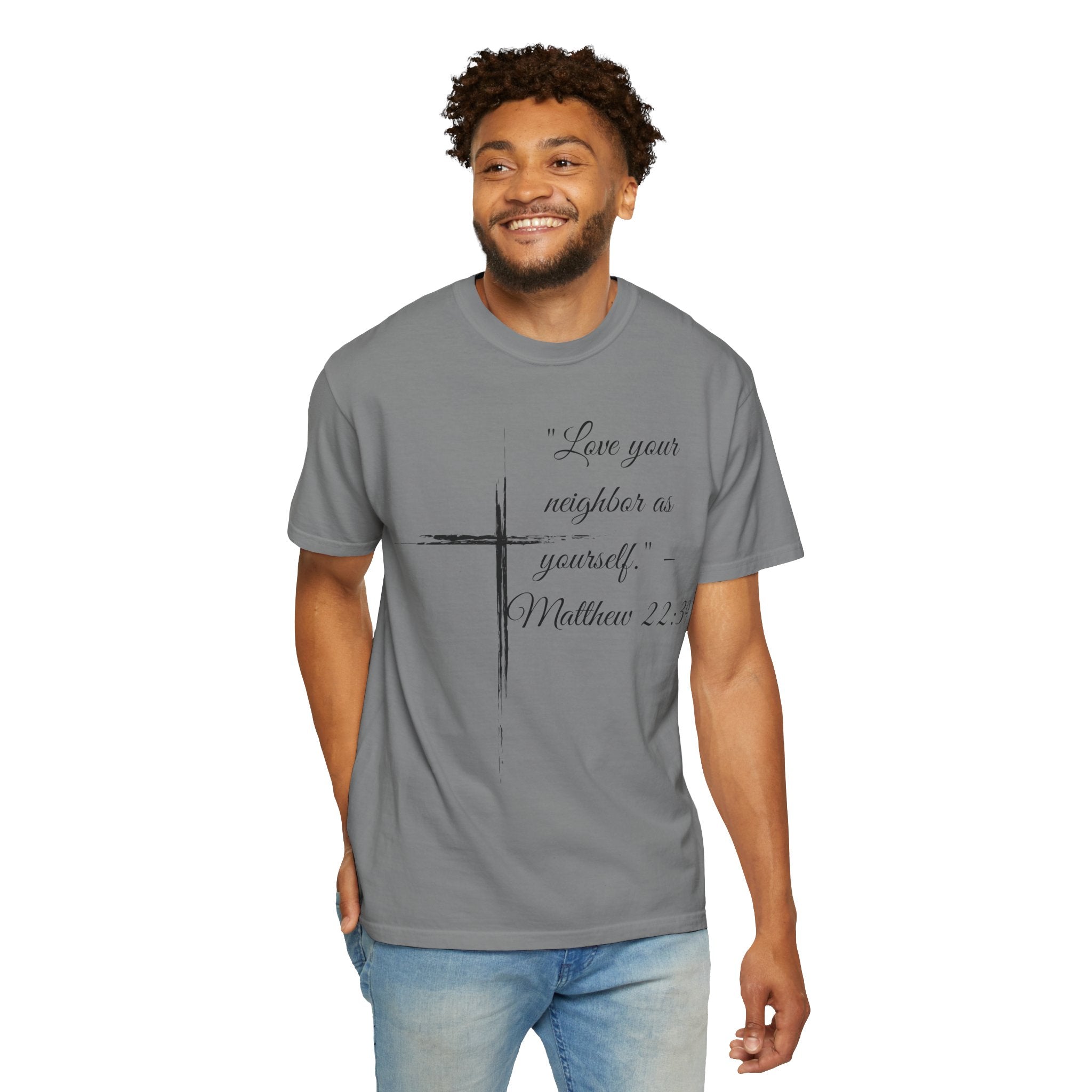 Garment-Dyed Faith T-Shirt, Inspirational Tee, Christian Apparel, Gift for Believers, Scripture Shirt