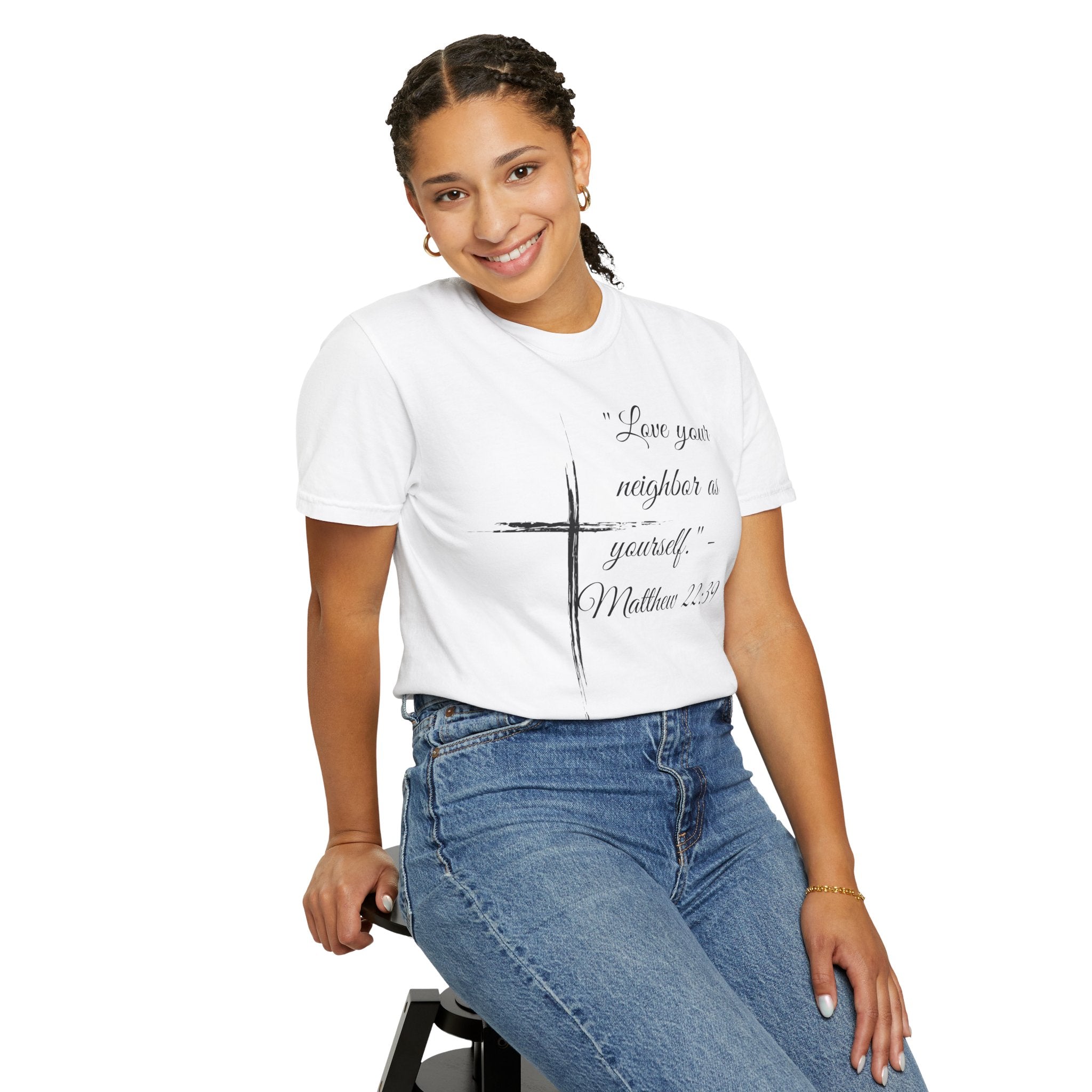 Garment-Dyed Faith T-Shirt, Inspirational Tee, Christian Apparel, Gift for Believers, Scripture Shirt
