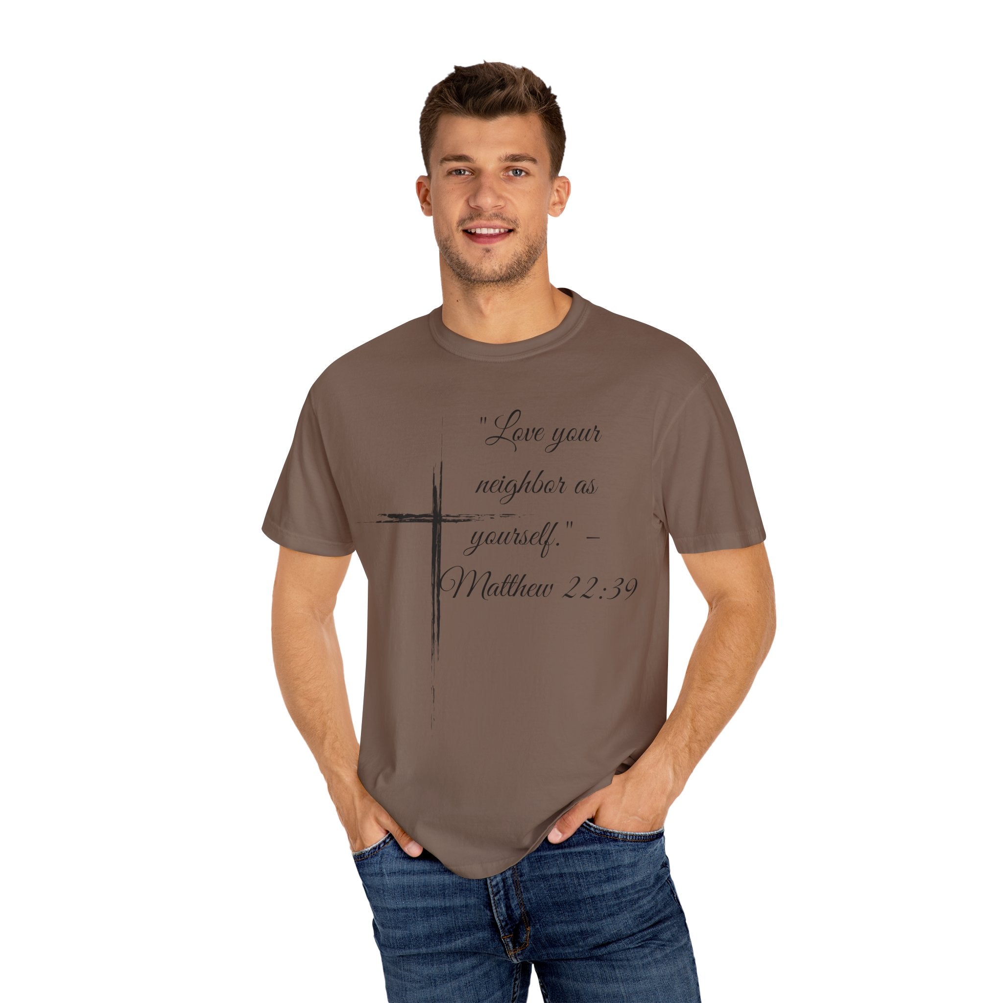 Garment-Dyed Faith T-Shirt, Inspirational Tee, Christian Apparel, Gift for Believers, Scripture Shirt