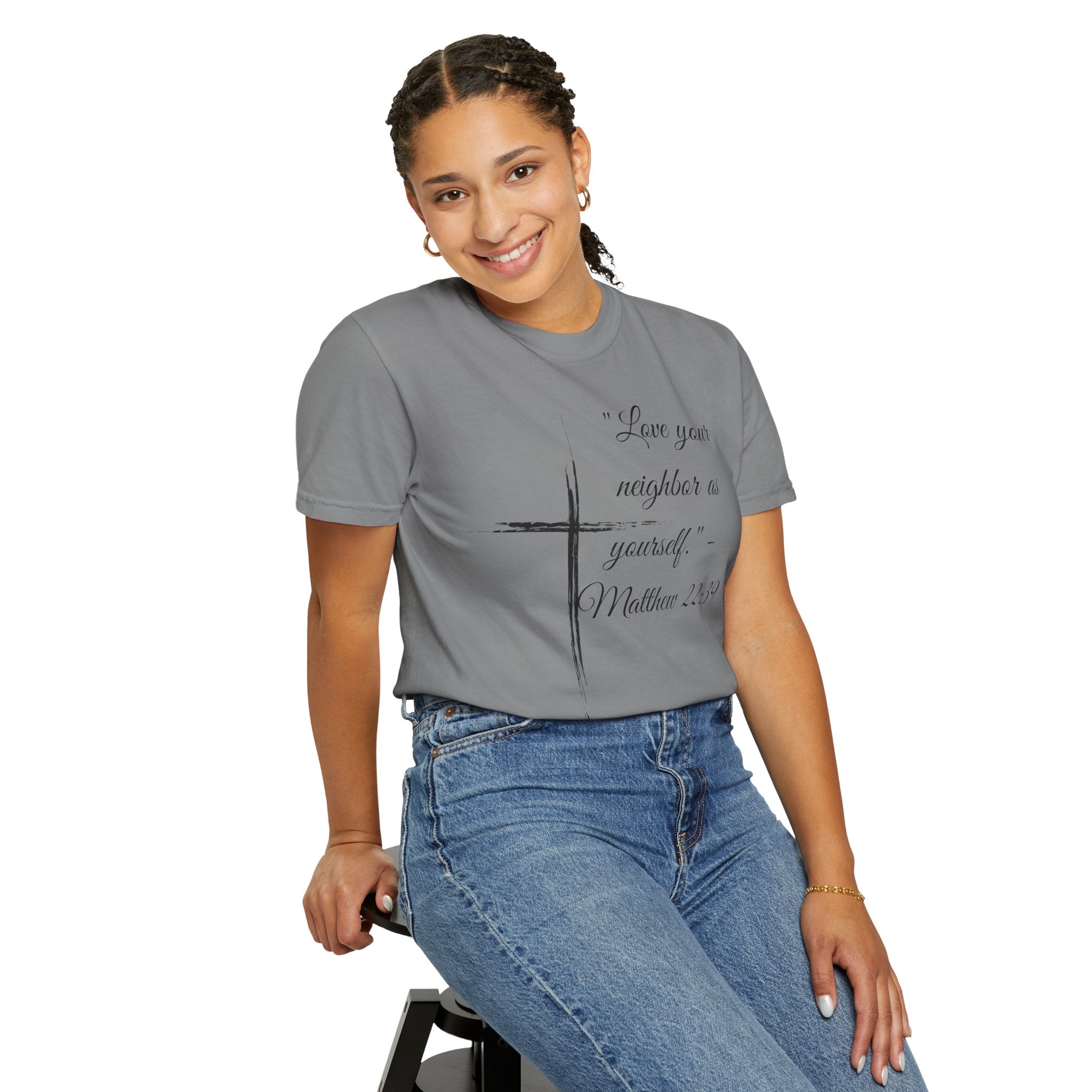 Garment-Dyed Faith T-Shirt, Inspirational Tee, Christian Apparel, Gift for Believers, Scripture Shirt
