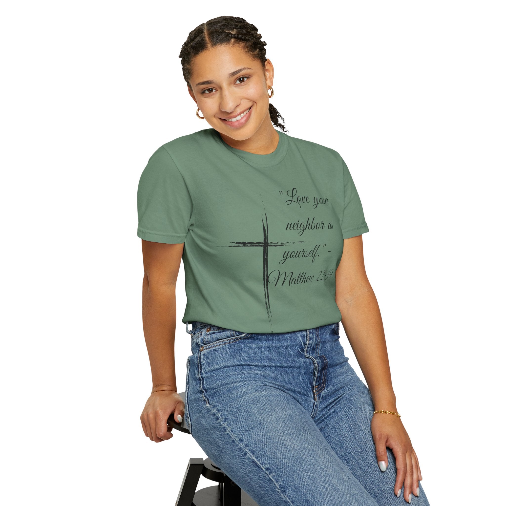 Garment-Dyed Faith T-Shirt, Inspirational Tee, Christian Apparel, Gift for Believers, Scripture Shirt