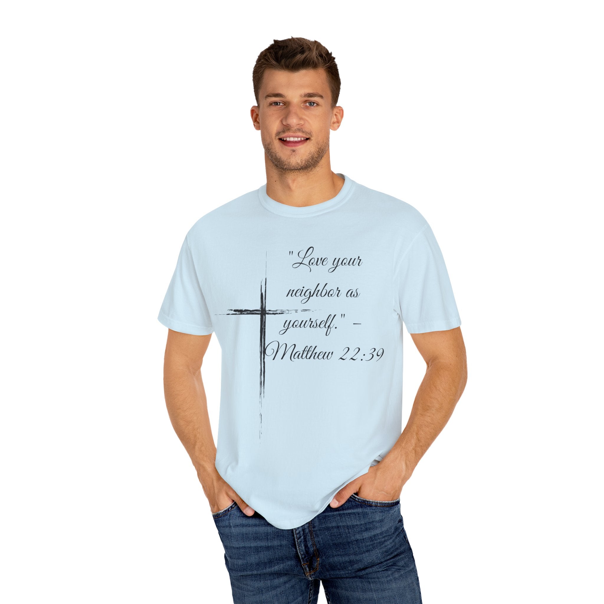 Garment-Dyed Faith T-Shirt, Inspirational Tee, Christian Apparel, Gift for Believers, Scripture Shirt