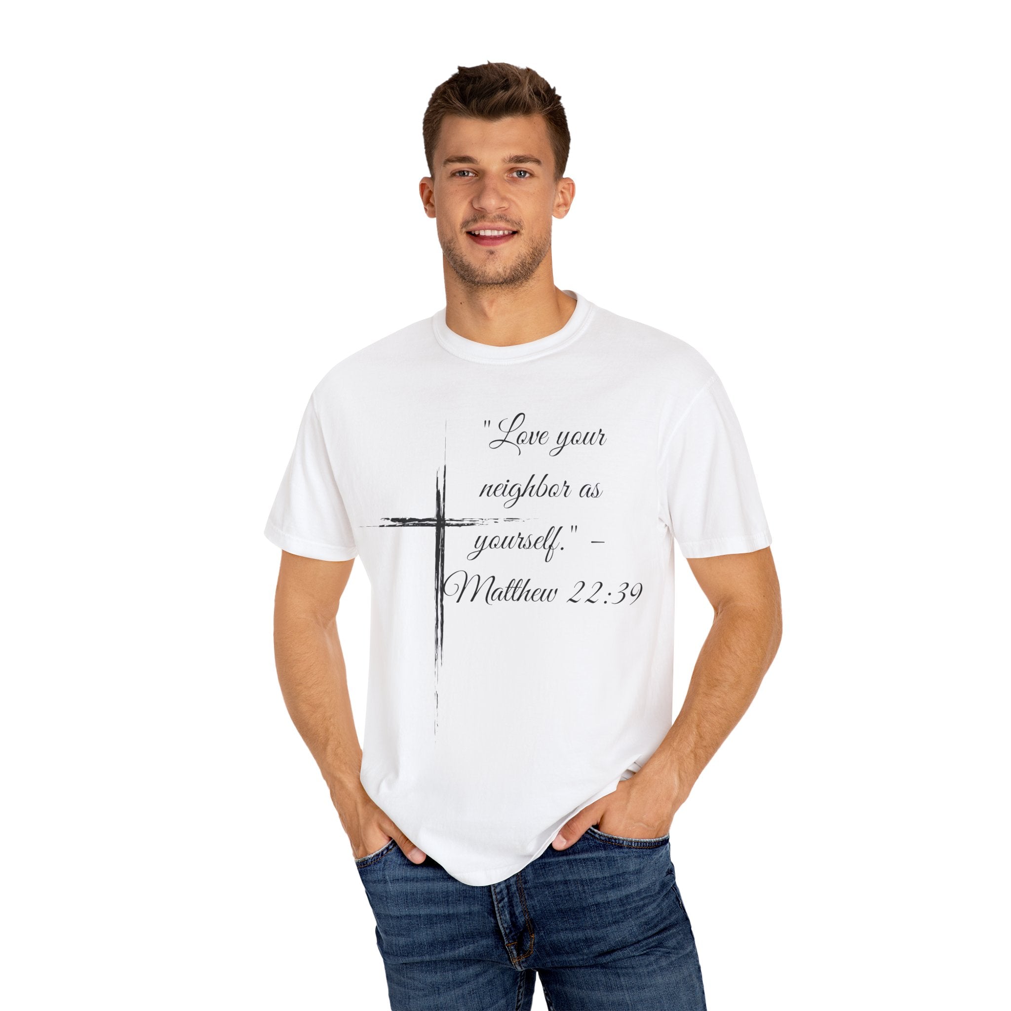 Garment-Dyed Faith T-Shirt, Inspirational Tee, Christian Apparel, Gift for Believers, Scripture Shirt
