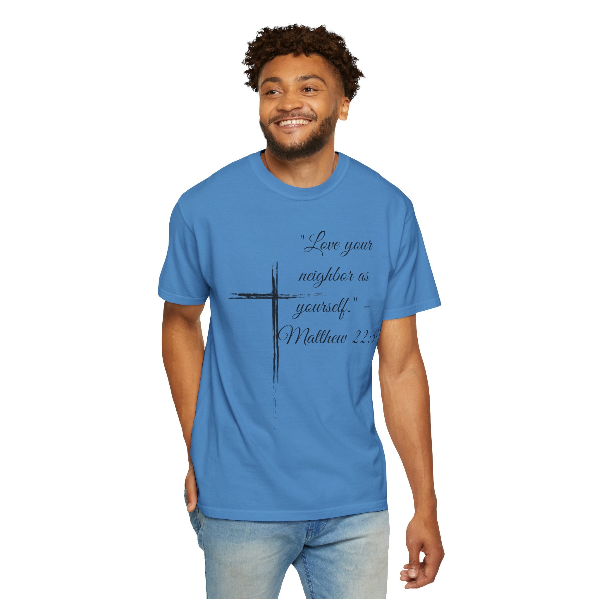 Garment-Dyed Faith T-Shirt, Inspirational Tee, Christian Apparel, Gift for Believers, Scripture Shirt