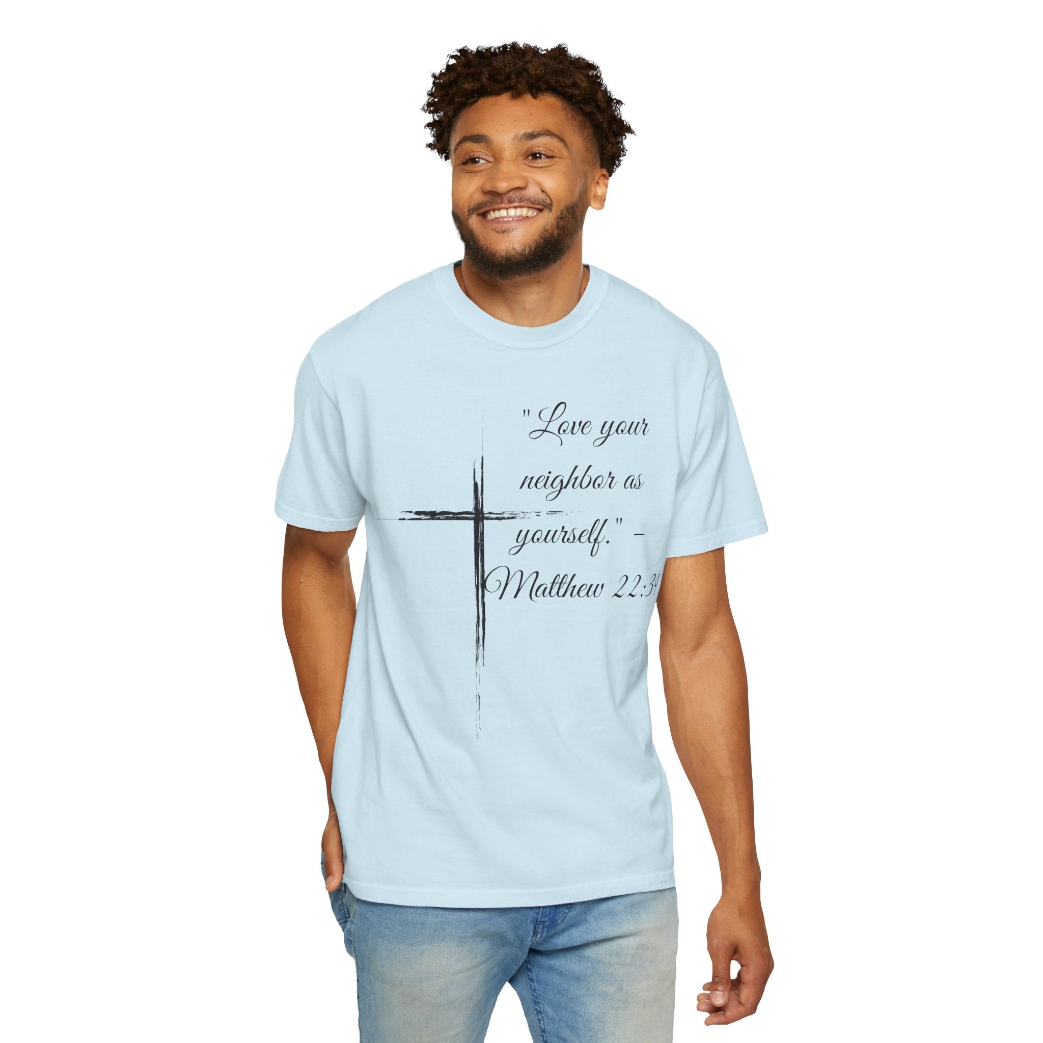 Garment-Dyed Faith T-Shirt, Inspirational Tee, Christian Apparel, Gift for Believers, Scripture Shirt
