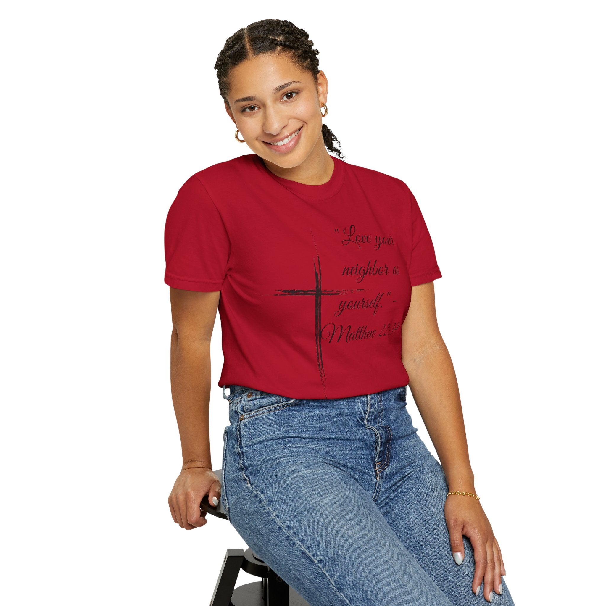Garment-Dyed Faith T-Shirt, Inspirational Tee, Christian Apparel, Gift for Believers, Scripture Shirt