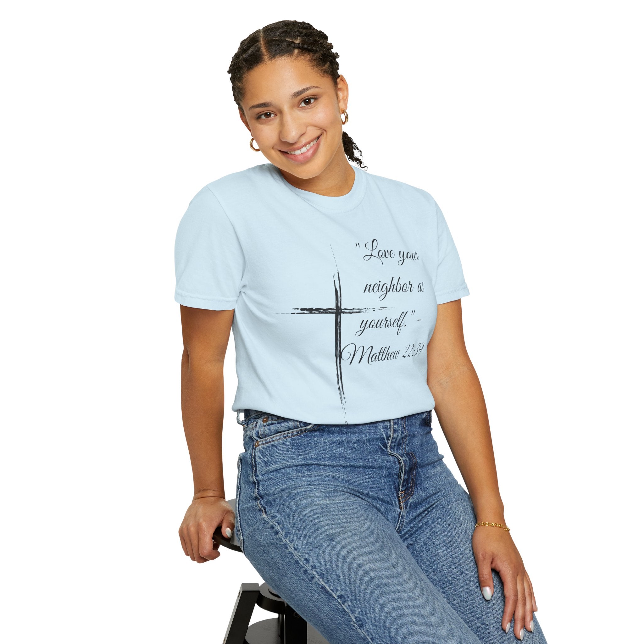 Garment-Dyed Faith T-Shirt, Inspirational Tee, Christian Apparel, Gift for Believers, Scripture Shirt