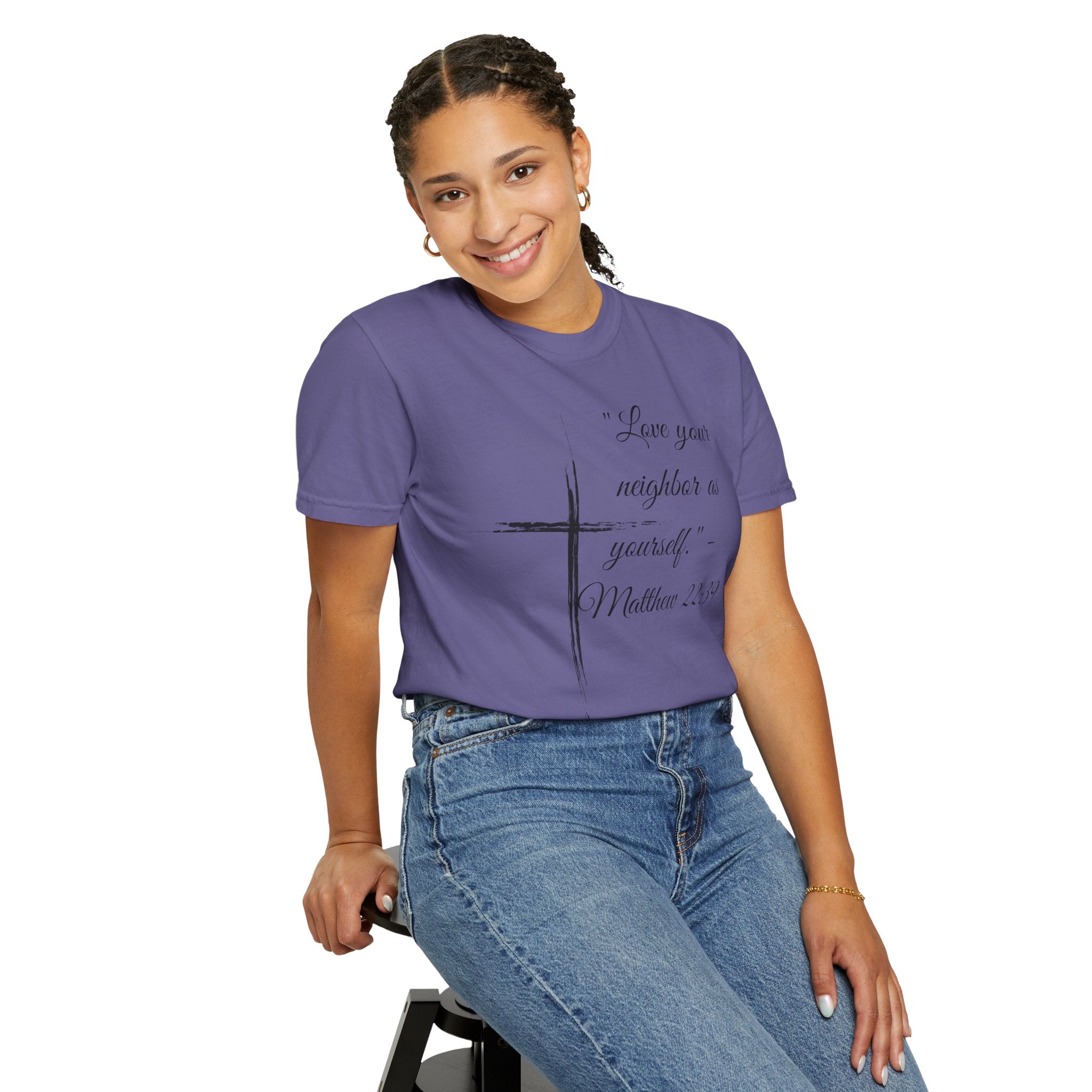 Garment-Dyed Faith T-Shirt, Inspirational Tee, Christian Apparel, Gift for Believers, Scripture Shirt