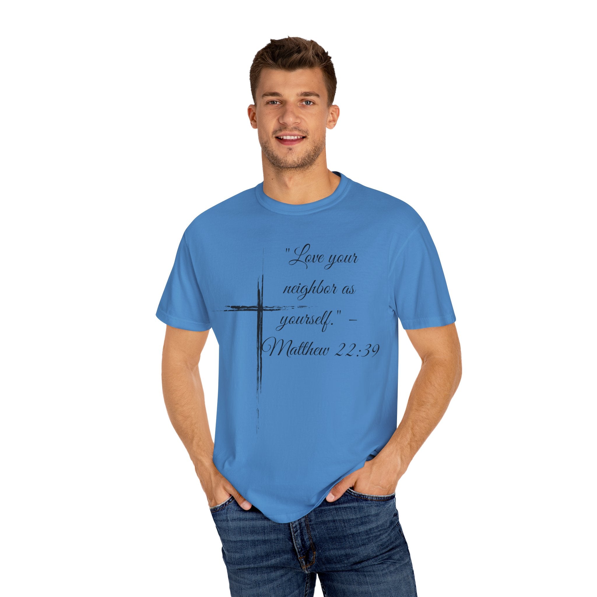 Garment-Dyed Faith T-Shirt, Inspirational Tee, Christian Apparel, Gift for Believers, Scripture Shirt