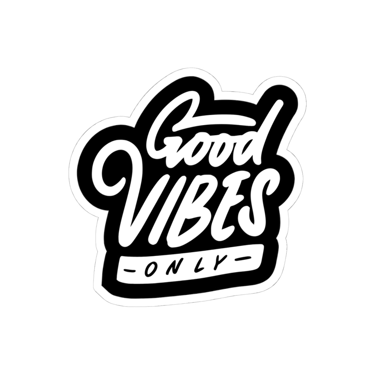 Good Vibes Only Stickers | Kiss-Cut Stickers for Laptops, Water Bottles, Journals, Scrapbooking, Gifts