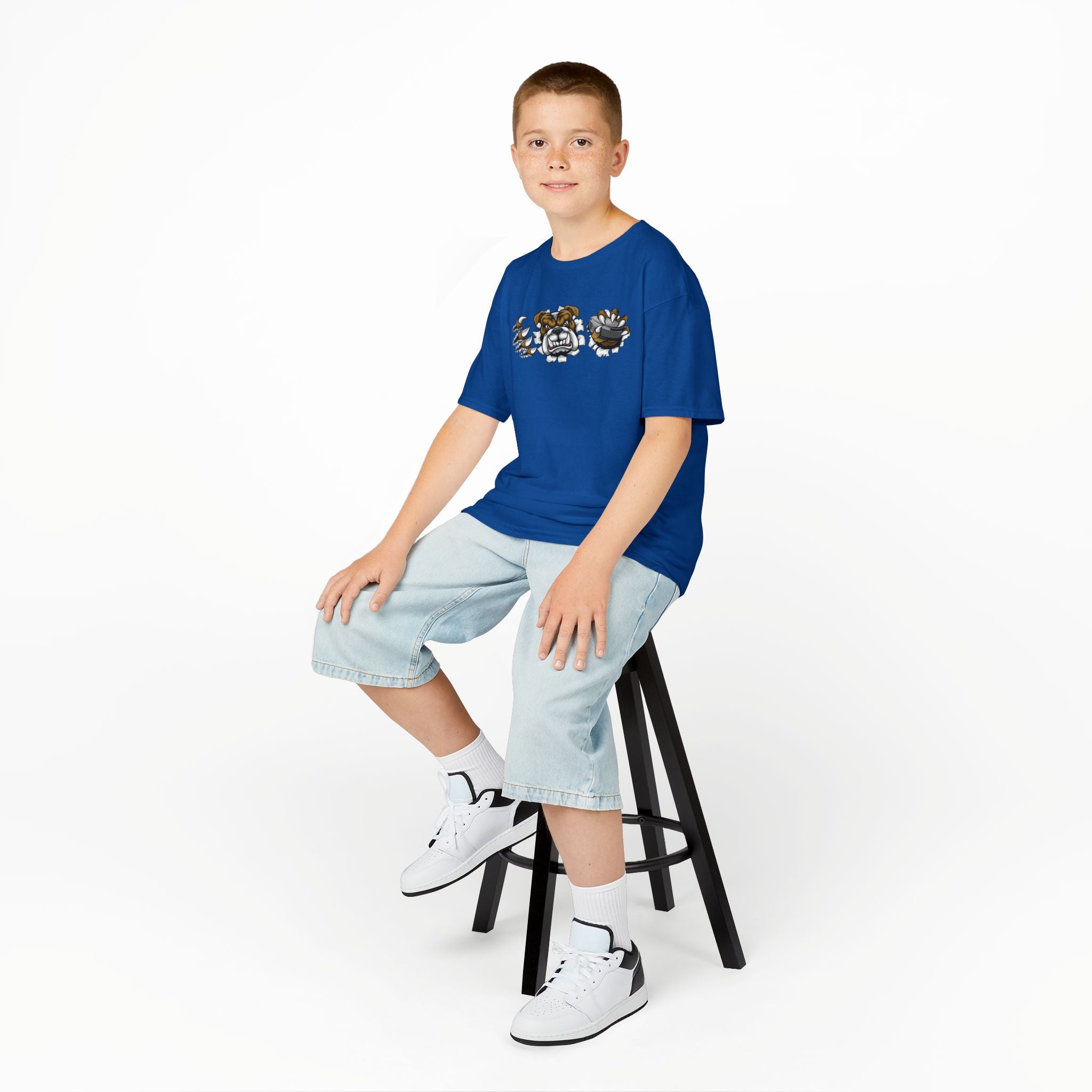 Kids Cartoon Bulldog Tee | Fun Graphic Tee, Cute Kids T-Shirt, Animal Lover Gift, Casual Wear, Birthday Gift