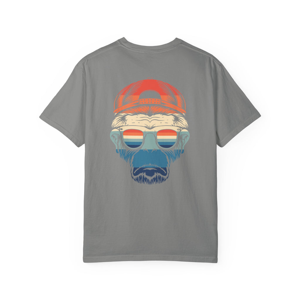 Retro Monkey Graphic T-Shirt, Unisex Casual Tee, Perfect for Summer, Gifts for Animal Lovers, Beachwear, Fun Retro Style
