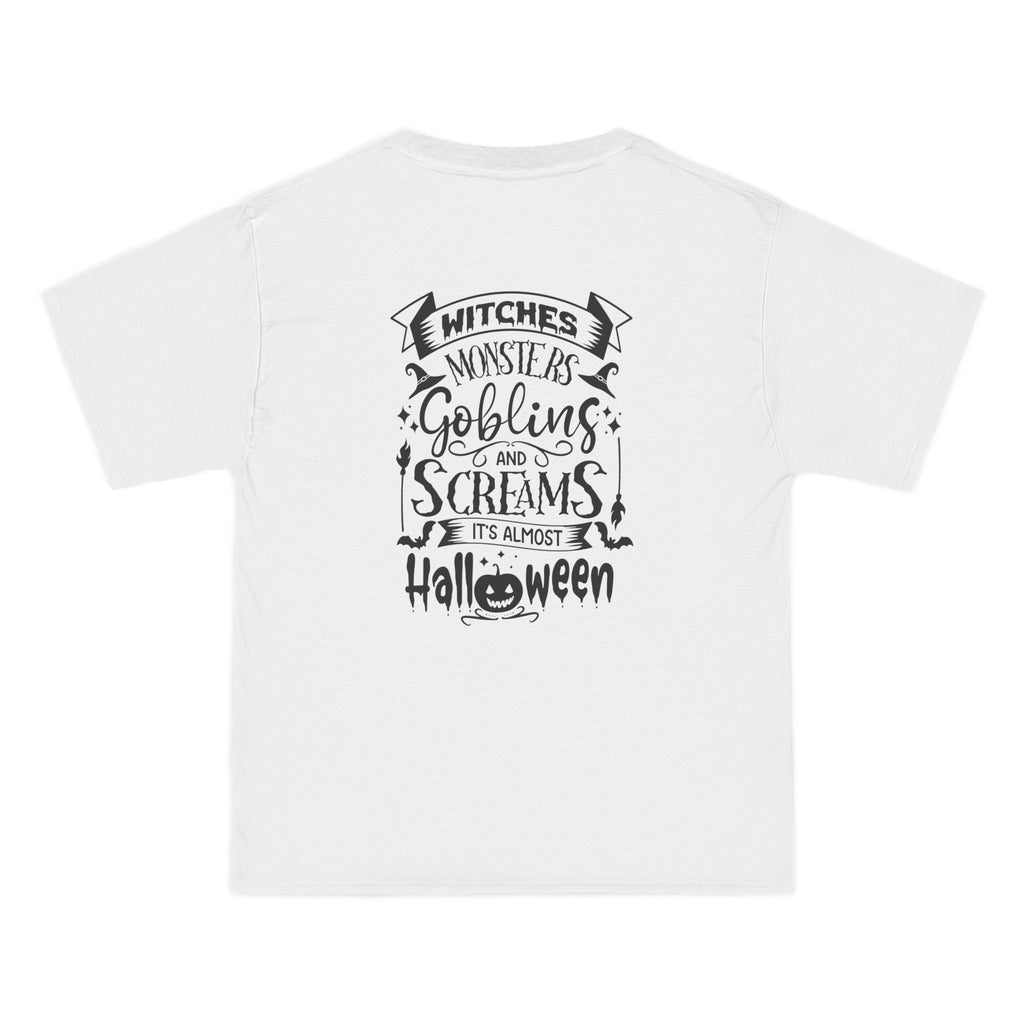 Halloween-Themed Tee, Spooky T-Shirt for Cat Lovers, Funny Halloween Shirt, Witch Motif Clothing, Casual Fall Apparel