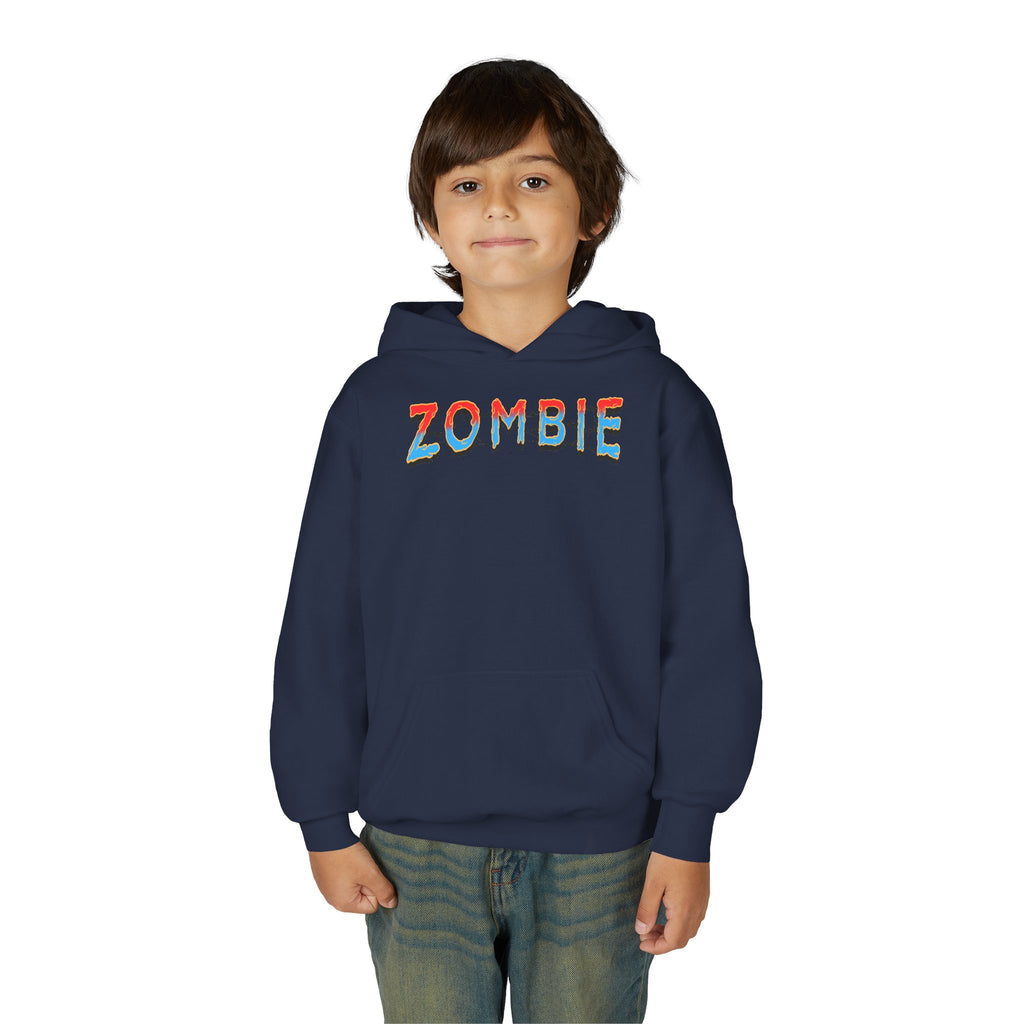 Youth Zombie Hoodie, Fun Halloween Sweatshirt, Cool Costume Apparel, Kids Graphic Hoodie, Gift for Halloween, Scary Cartoon Hoodie