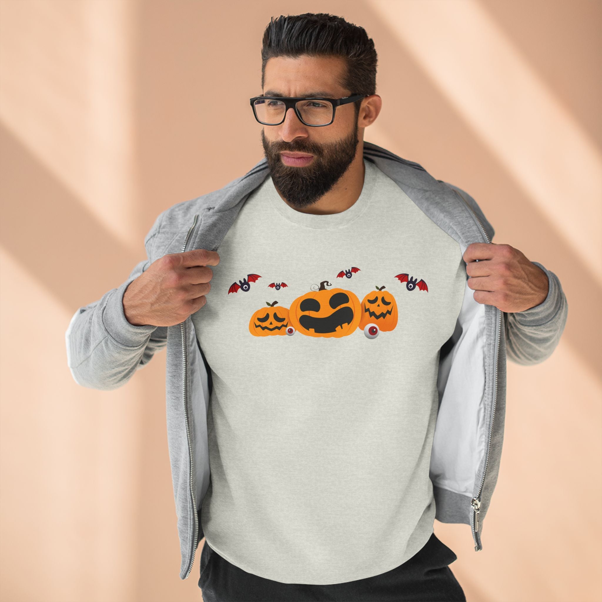 Cozy Halloween Sweatshirt, Unisex Crewneck for Fall, Pumpkin Sweatshirt, Halloween Apparel, Autumn Fashion