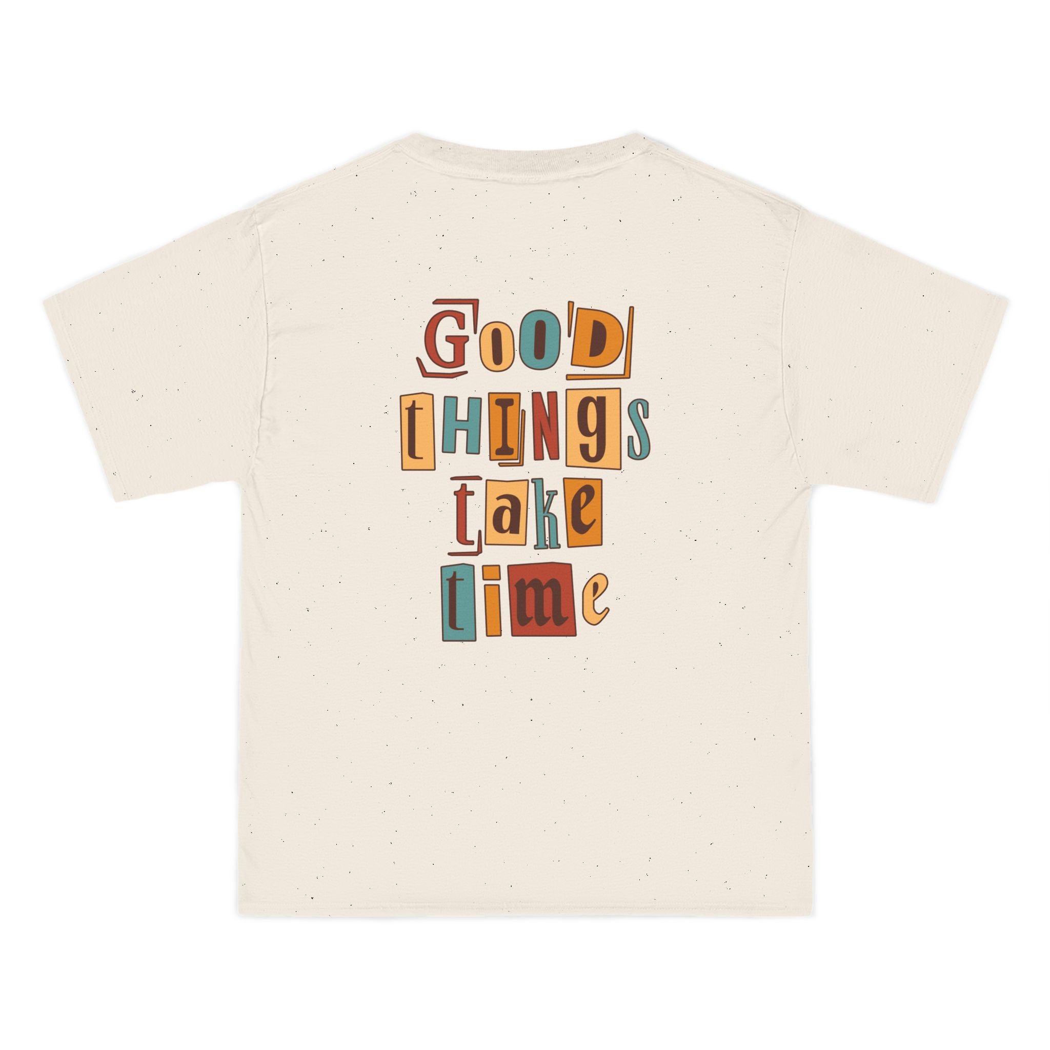 Good Things Take Time T-Shirt for Cat Lovers, Cute Gift for Birthdays, Relaxed Fit Tee, Everyday Casual Wear, Hobbyists, Pet Owners
