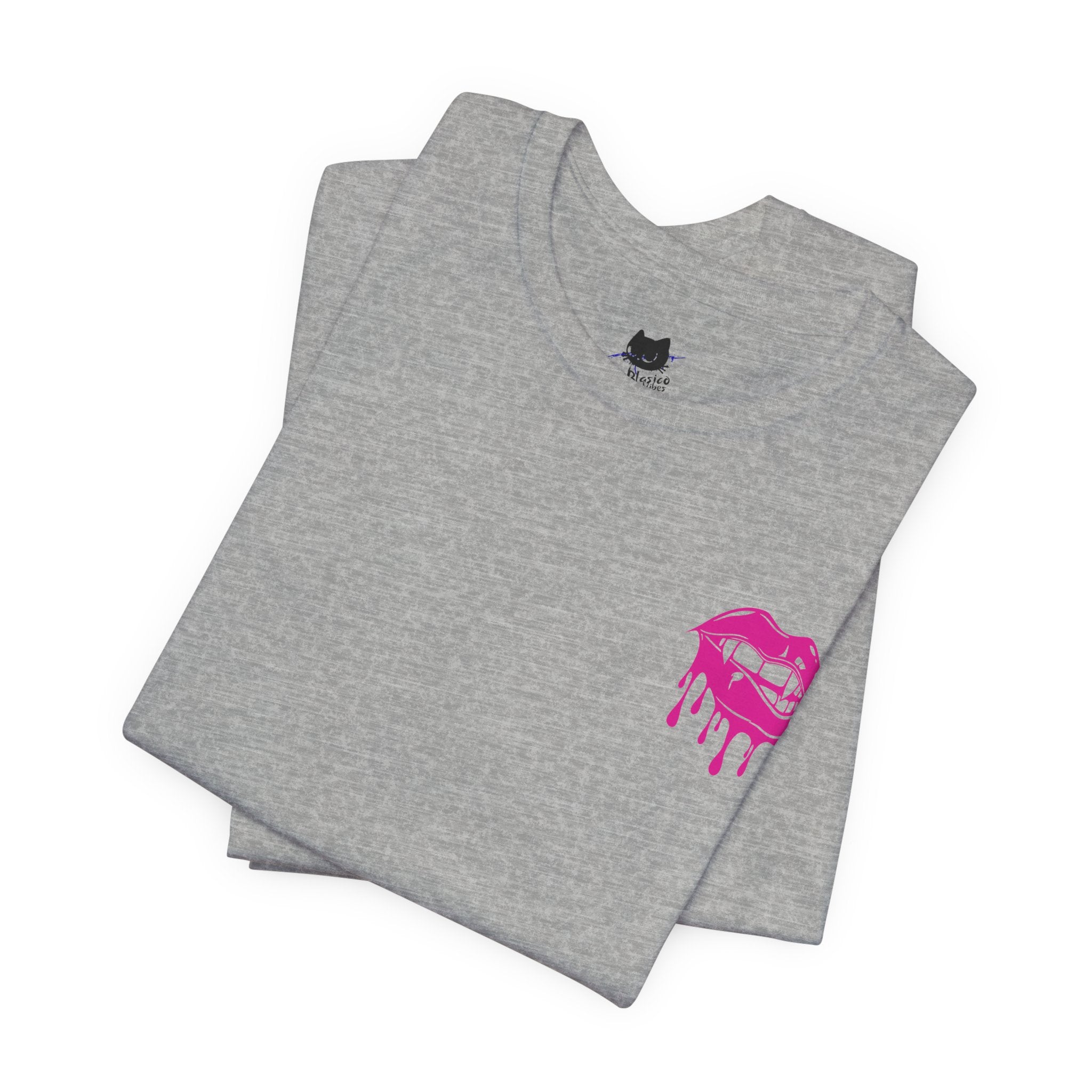 Edgy Graphic Tee with Skull and Lips, Unisex T-Shirt for Trendsetters, Casual Wear, Festival Outfit, Gift for Her/Him
