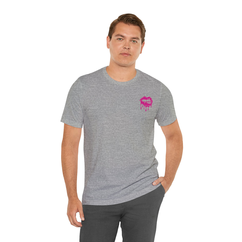 Edgy Graphic Tee with Skull and Lips, Unisex T-Shirt for Trendsetters, Casual Wear, Festival Outfit, Gift for Her/Him