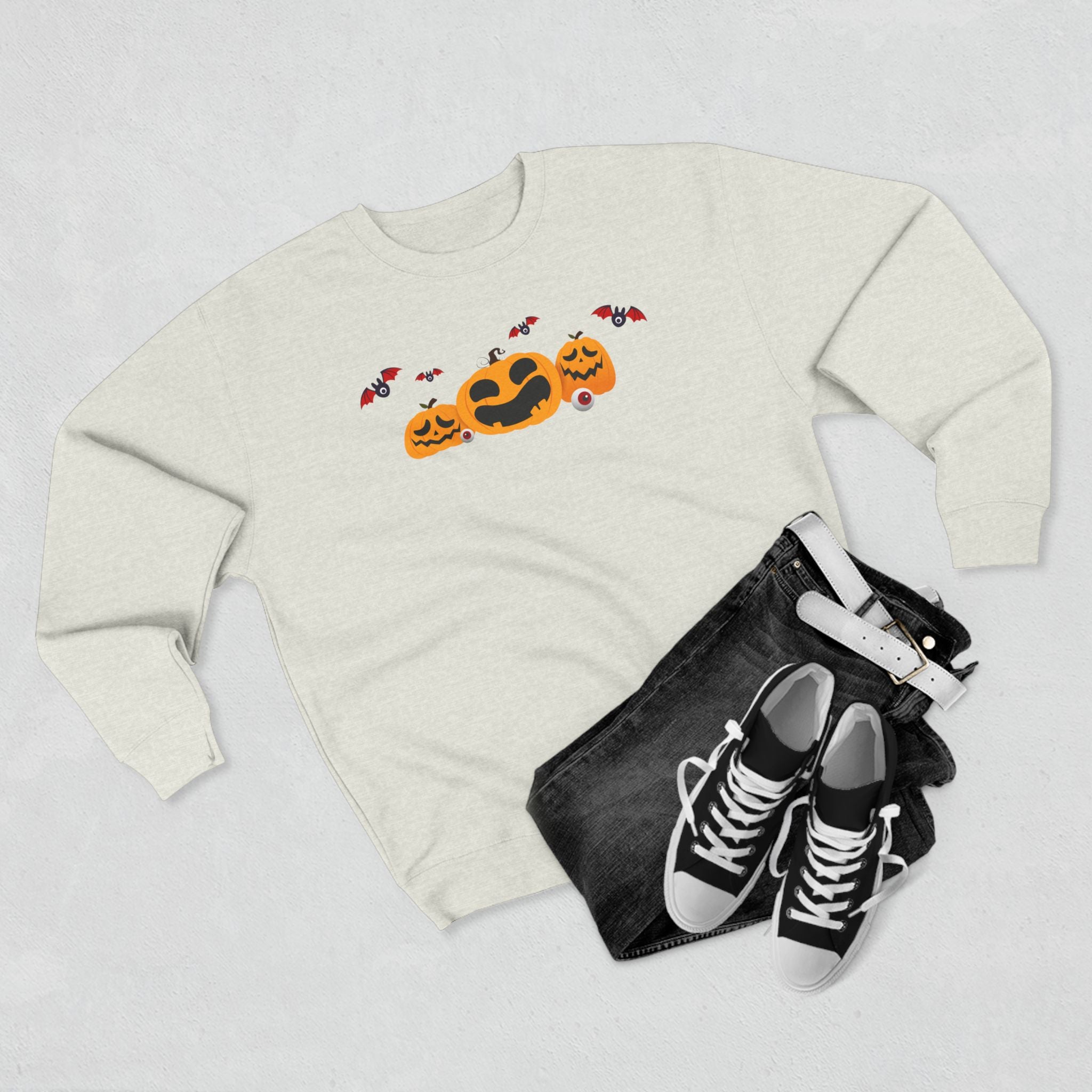 Cozy Halloween Sweatshirt, Unisex Crewneck for Fall, Pumpkin Sweatshirt, Halloween Apparel, Autumn Fashion