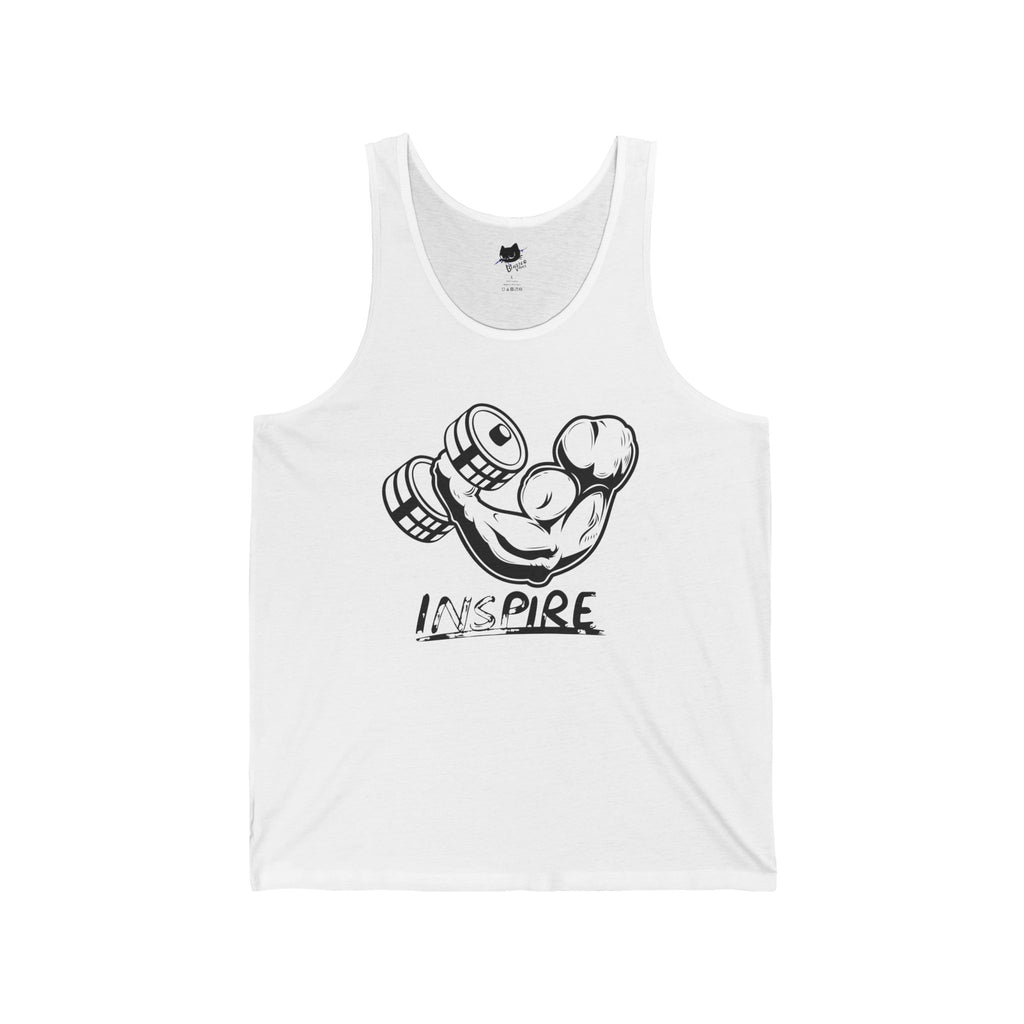Inspire Fitness Tank Top, Unisex Workout Shirt, Motivational Gym Apparel, Perfect for Gifts, Summer Exercise Wear