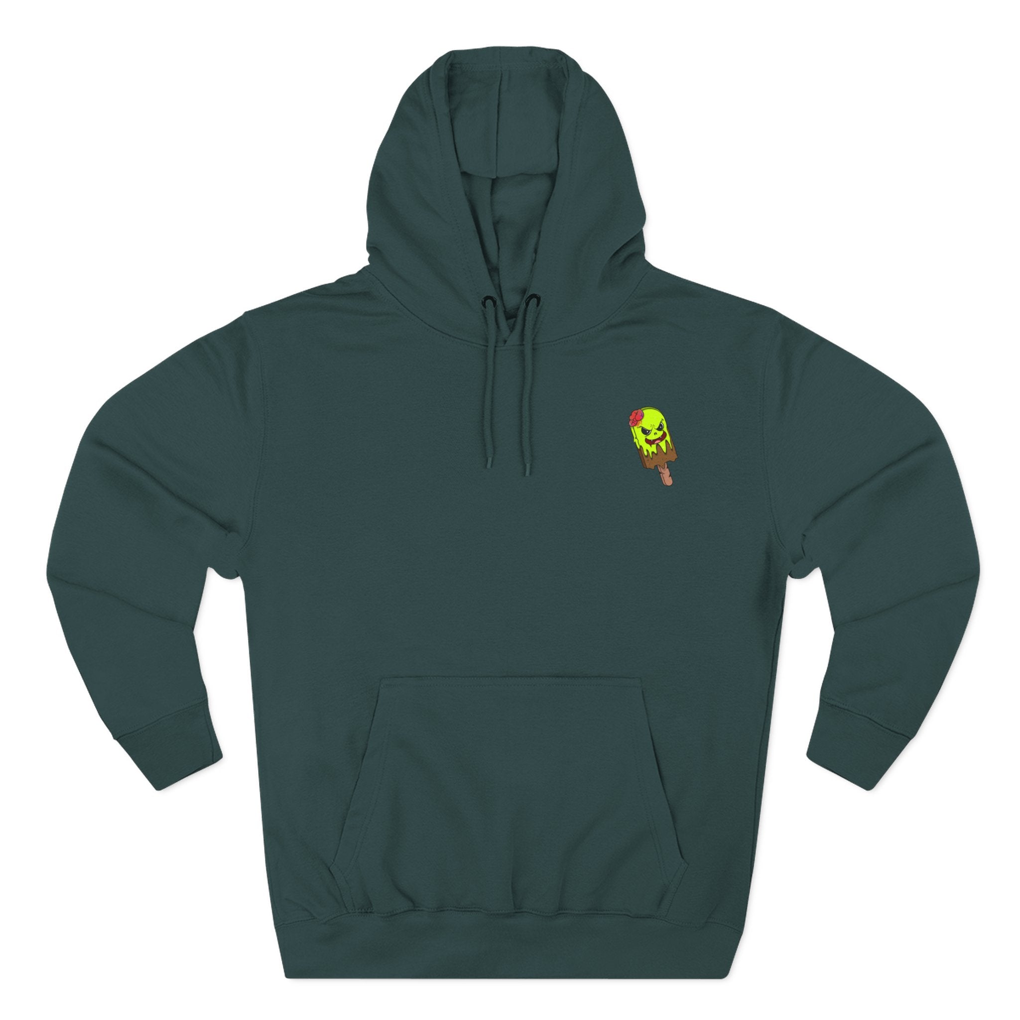 Zombie Hand Three-Panel Fleece Hoodie, Halloween Apparel, Graphic Hoodie, Unisex Sweatshirt, Fun Gift for Friends