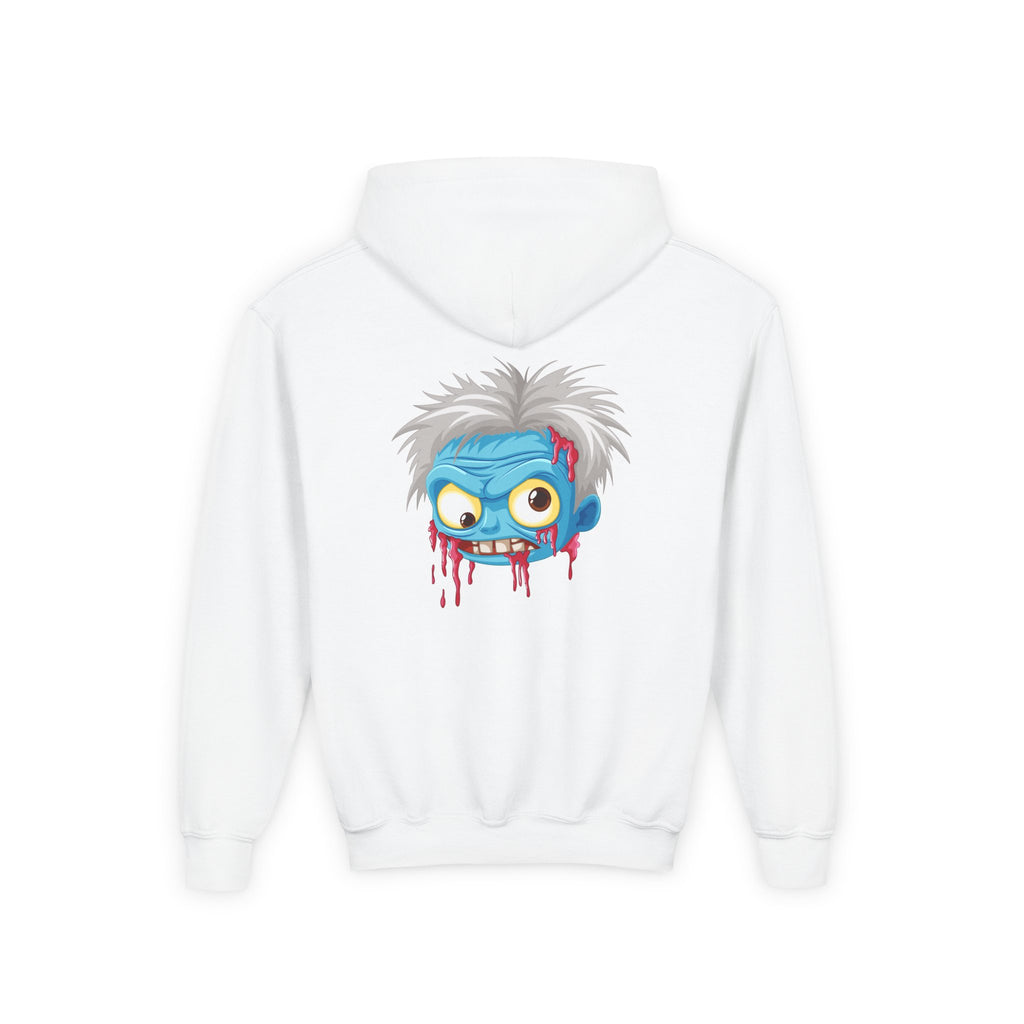 Youth Zombie Hoodie, Fun Halloween Sweatshirt, Cool Costume Apparel, Kids Graphic Hoodie, Gift for Halloween, Scary Cartoon Hoodie