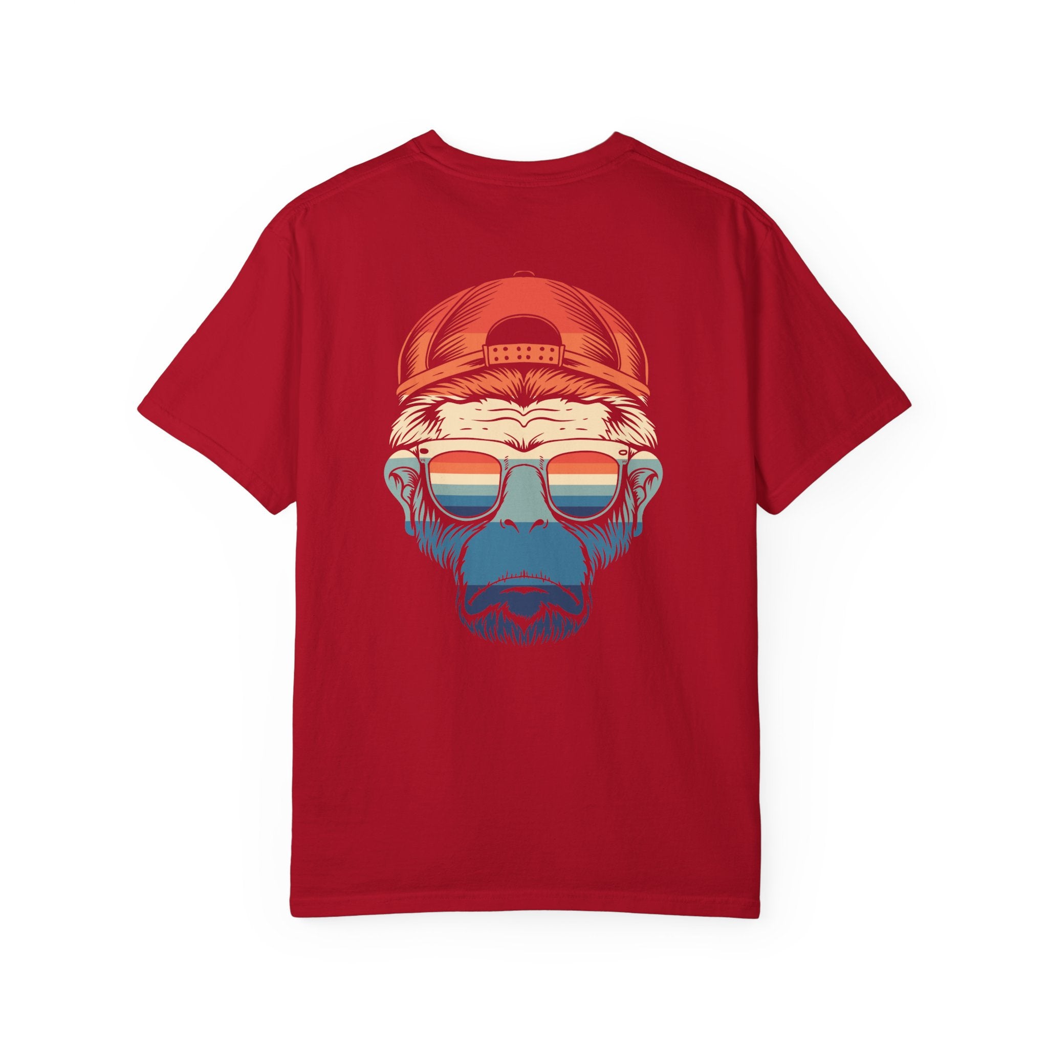Retro Monkey Graphic T-Shirt, Unisex Casual Tee, Perfect for Summer, Gifts for Animal Lovers, Beachwear, Fun Retro Style