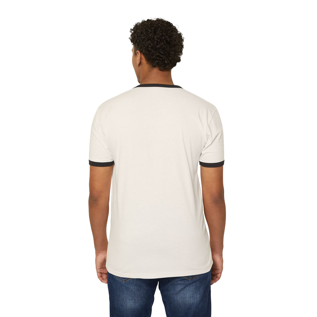 Mysterious Eyes Ringer T-Shirt, Unisex Graphic Tee, Trendy Casual Wear, Perfect for Anime Fans, Unique Gift Idea, Halloween Apparel