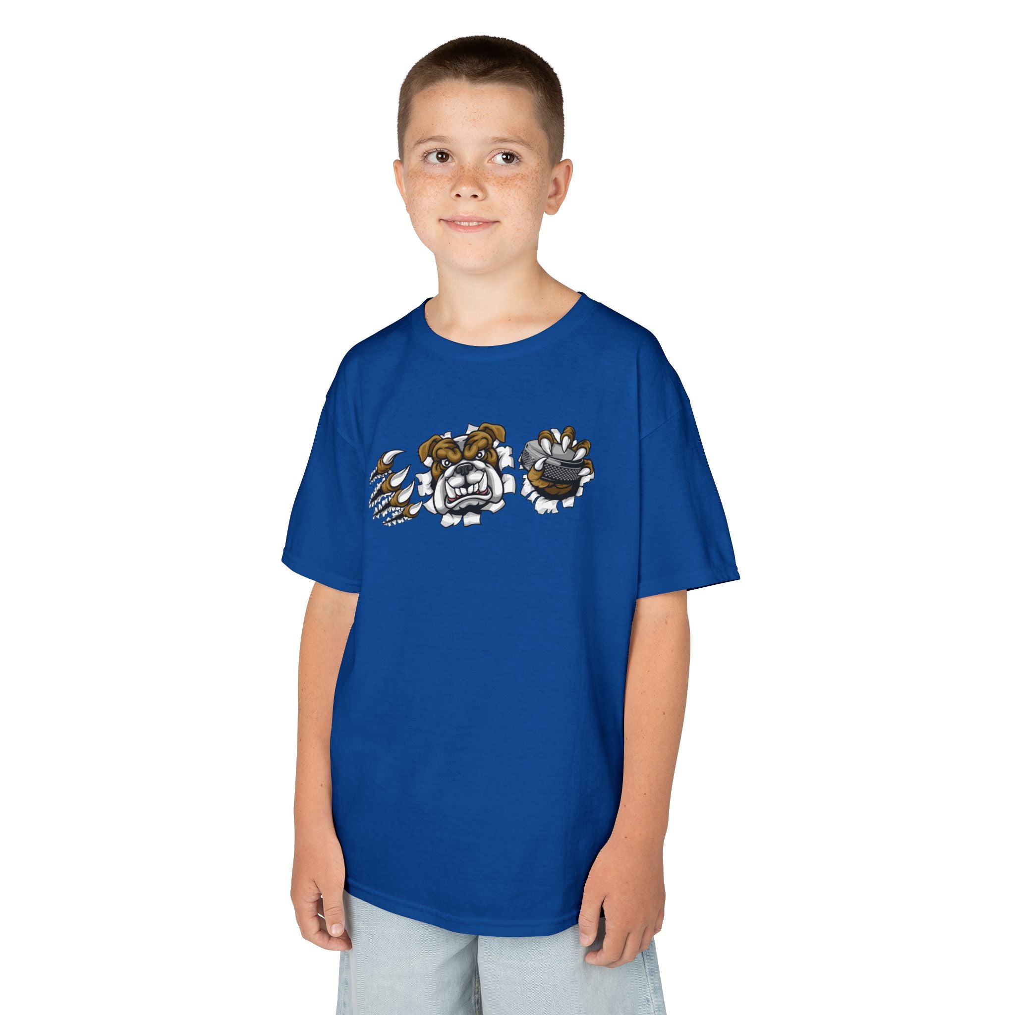 Kids Cartoon Bulldog Tee | Fun Graphic Tee, Cute Kids T-Shirt, Animal Lover Gift, Casual Wear, Birthday Gift